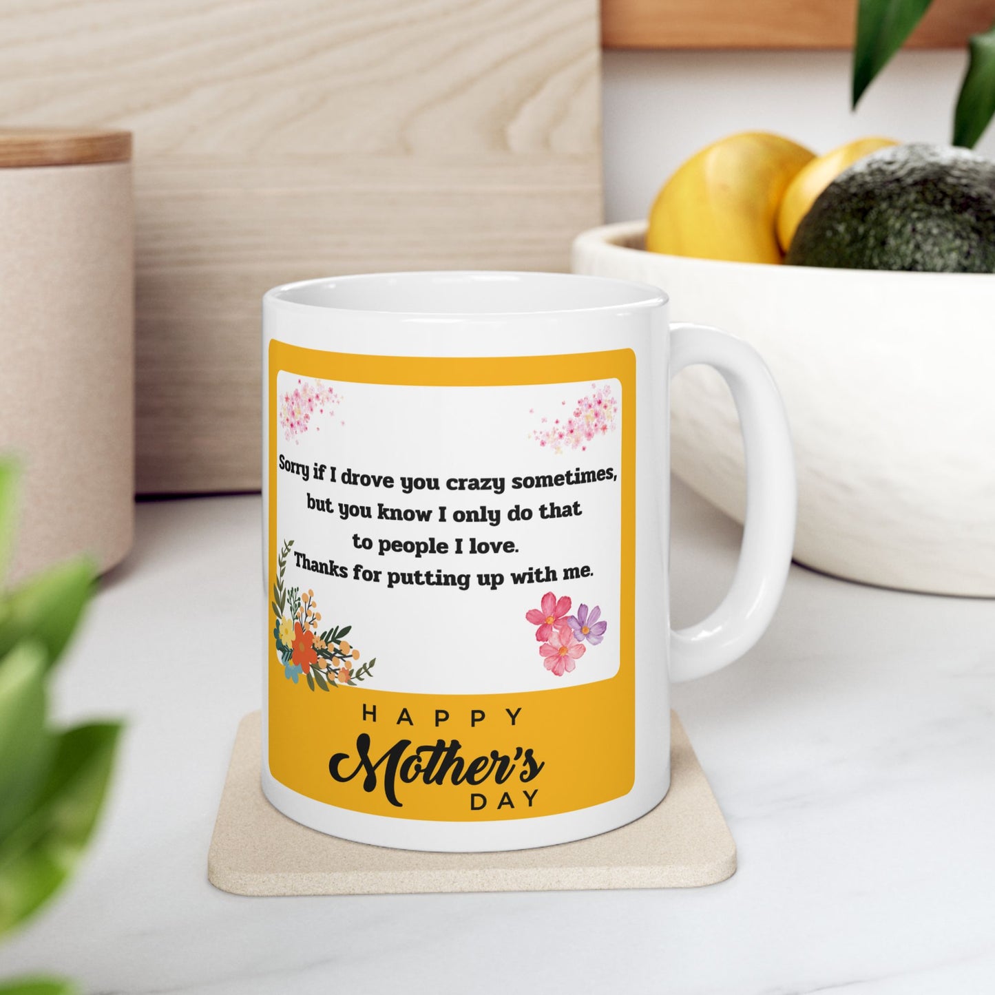 Happy Mother’s Day Ceramic Mug – 11oz Cute Gift for Mom