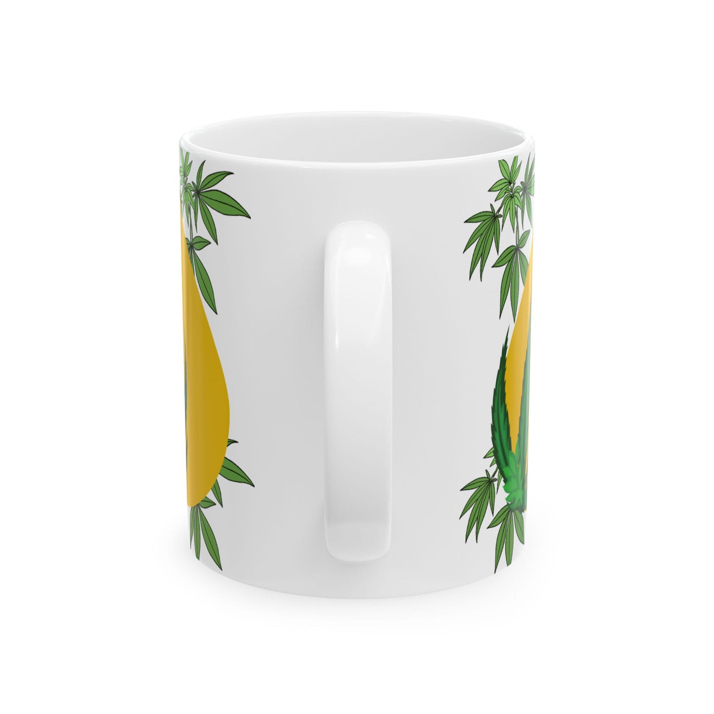 Peaceful Vibes Ceramic Mug - Funky Rasta Design for Relaxation