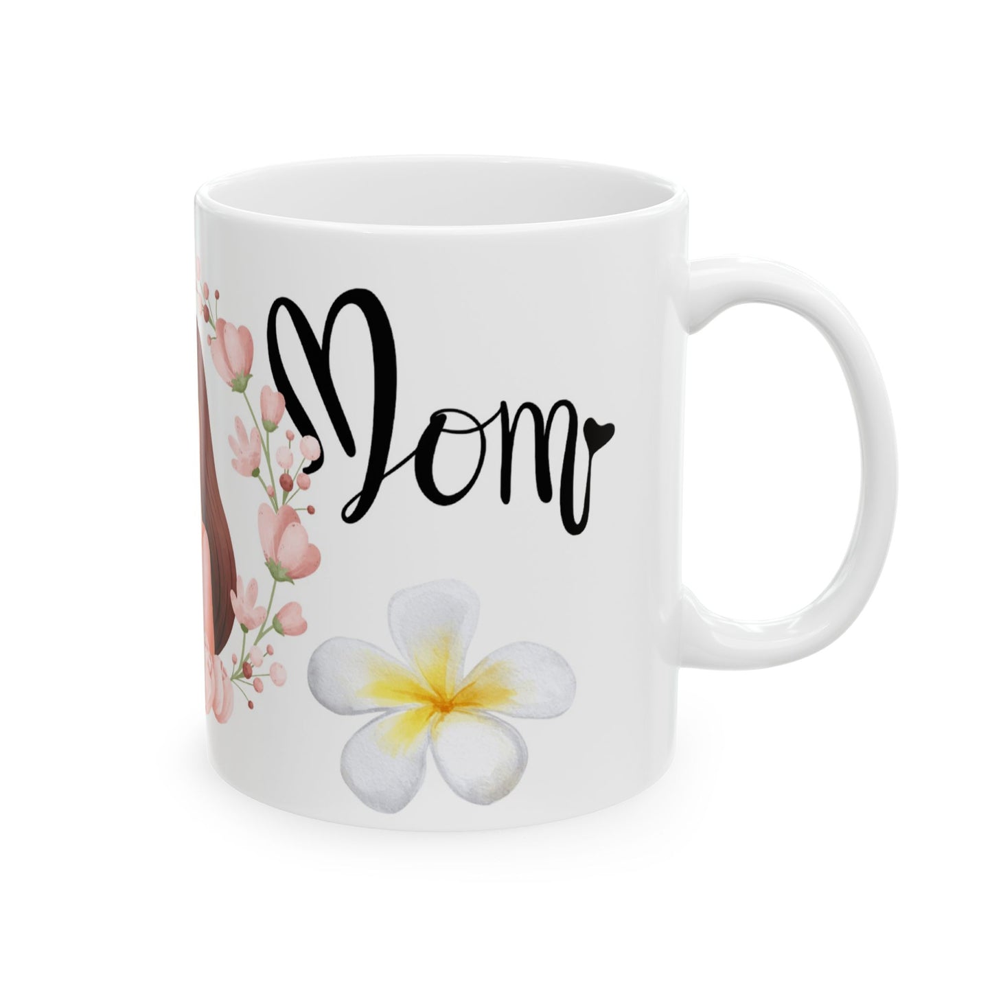 Mother's Day Floral Ceramic Mug | 11oz Sweet Mom Design