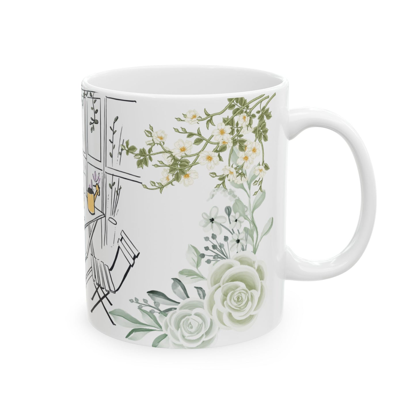 Floral Friendship Ceramic Mug - Perfect Gift for Tea & Coffee Lovers