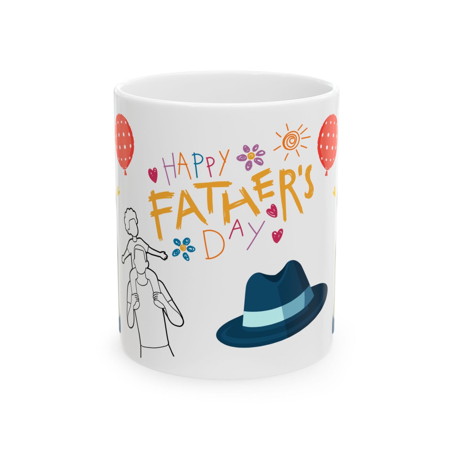 Happy Father's Day Ceramic Mug - Perfect Gift for Dad