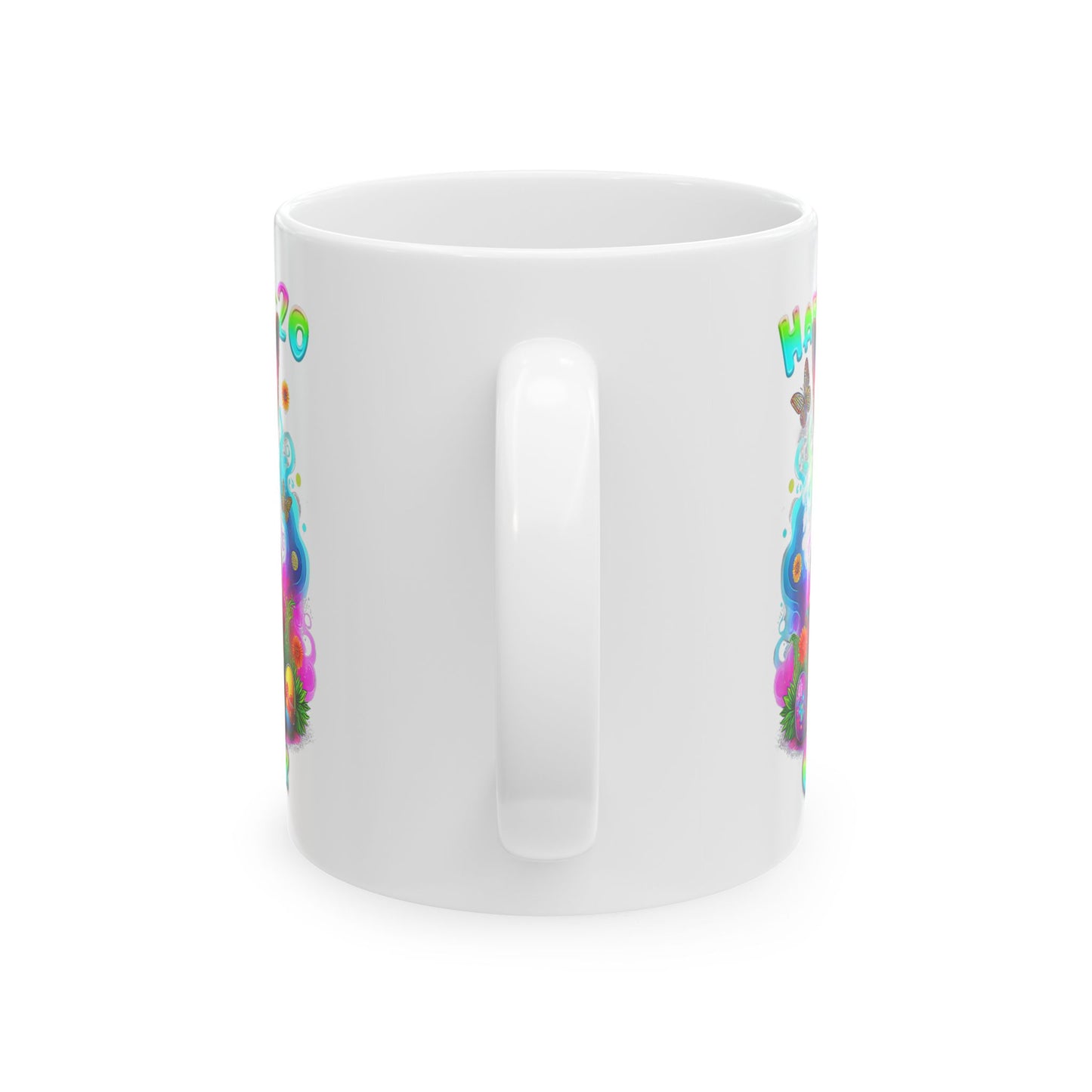 Happy 4-20 Ceramic Mug - Colorful Easter Bunny Design (11oz, 15oz)
