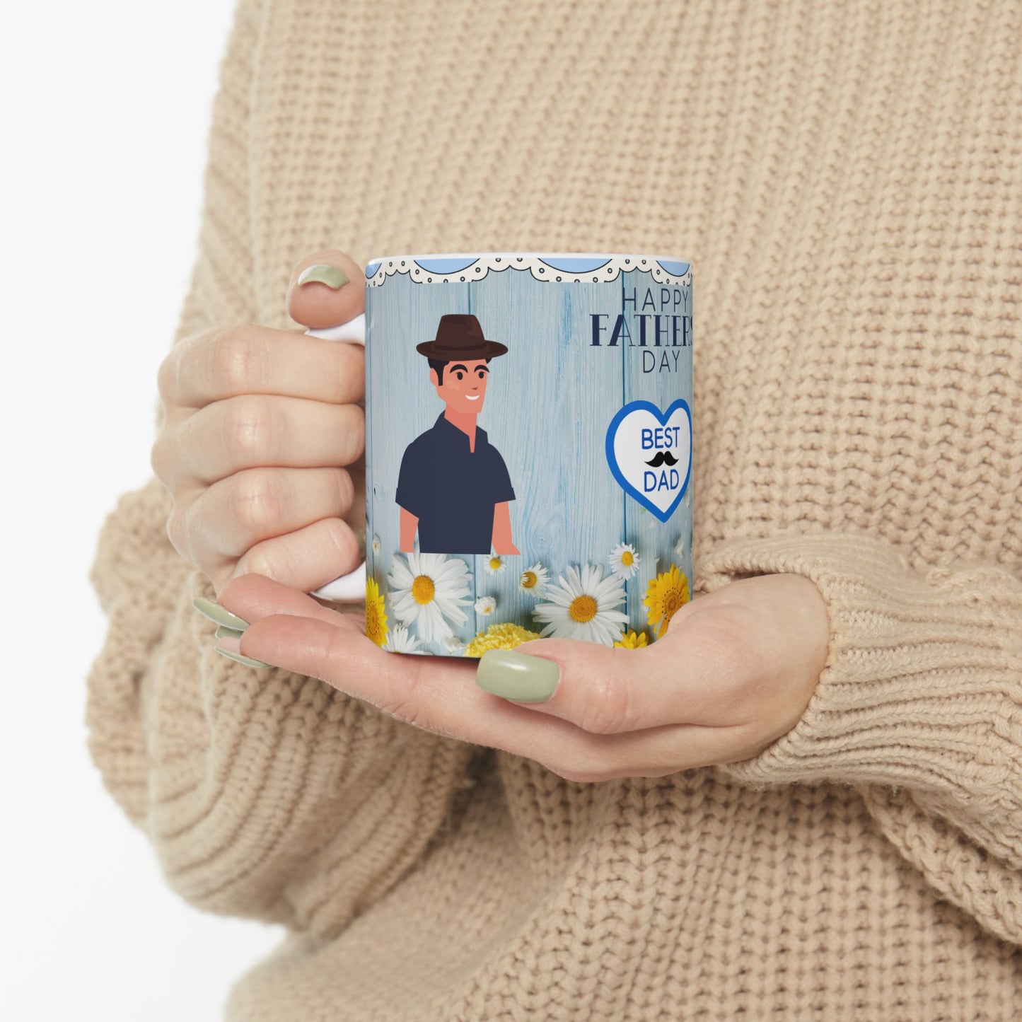 Happy Father's Day Ceramic Mug - Best Dad Design
