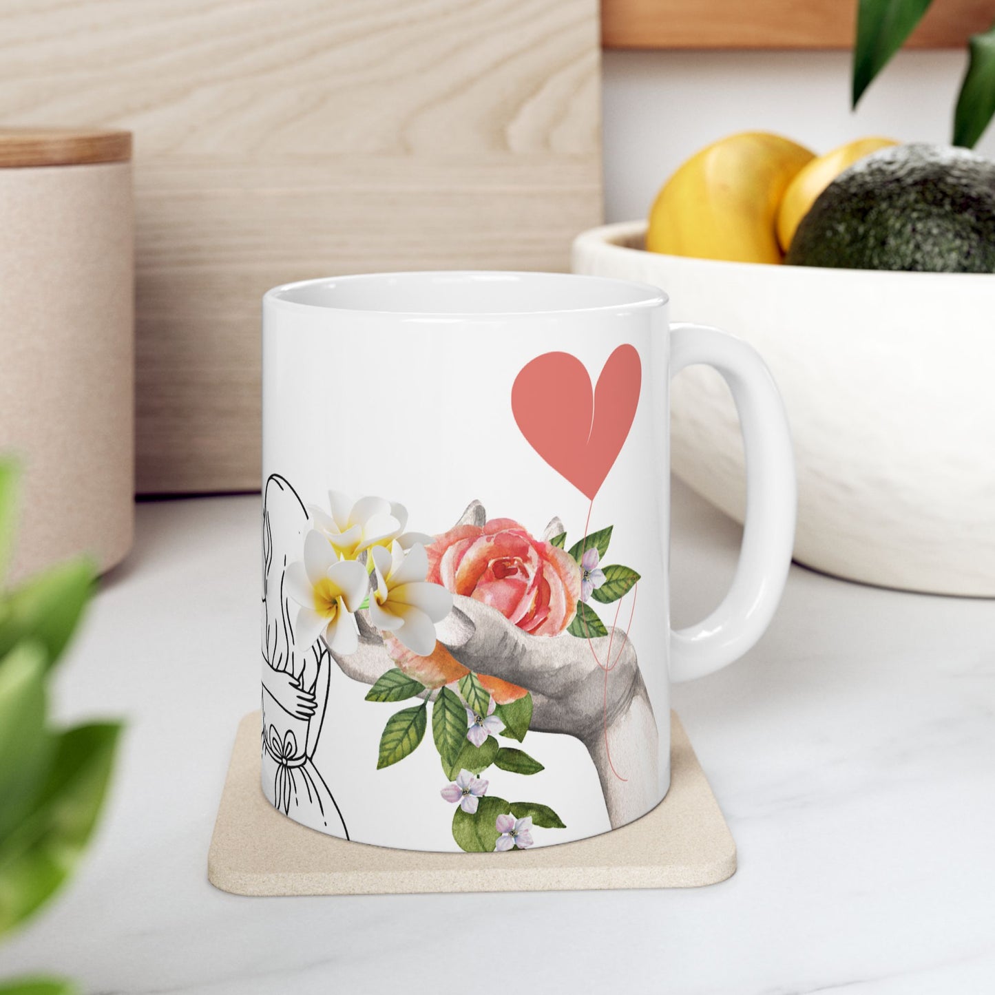 Mother's Day Ceramic Mug - Heartwarming Floral Design