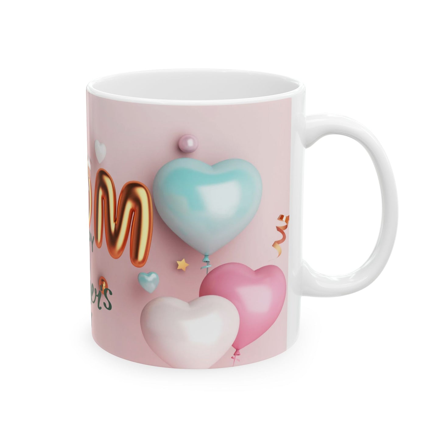 Happy Mother's Day Ceramic Mug - Fun Balloon Design for Moms