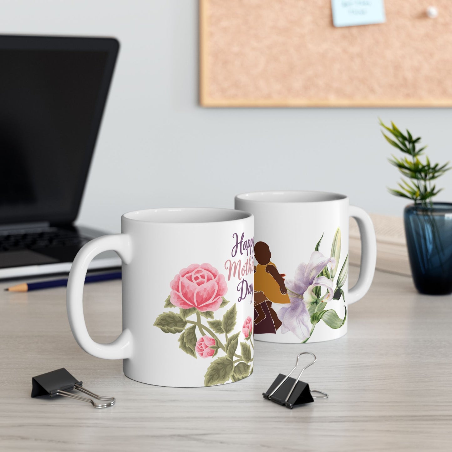 Mother's Day Ceramic Mug - Floral Design | 11oz