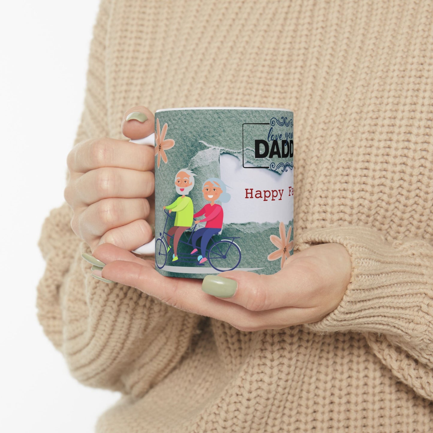 Personalized Father's Day Ceramic Mug - 'Love You Daddy' Design