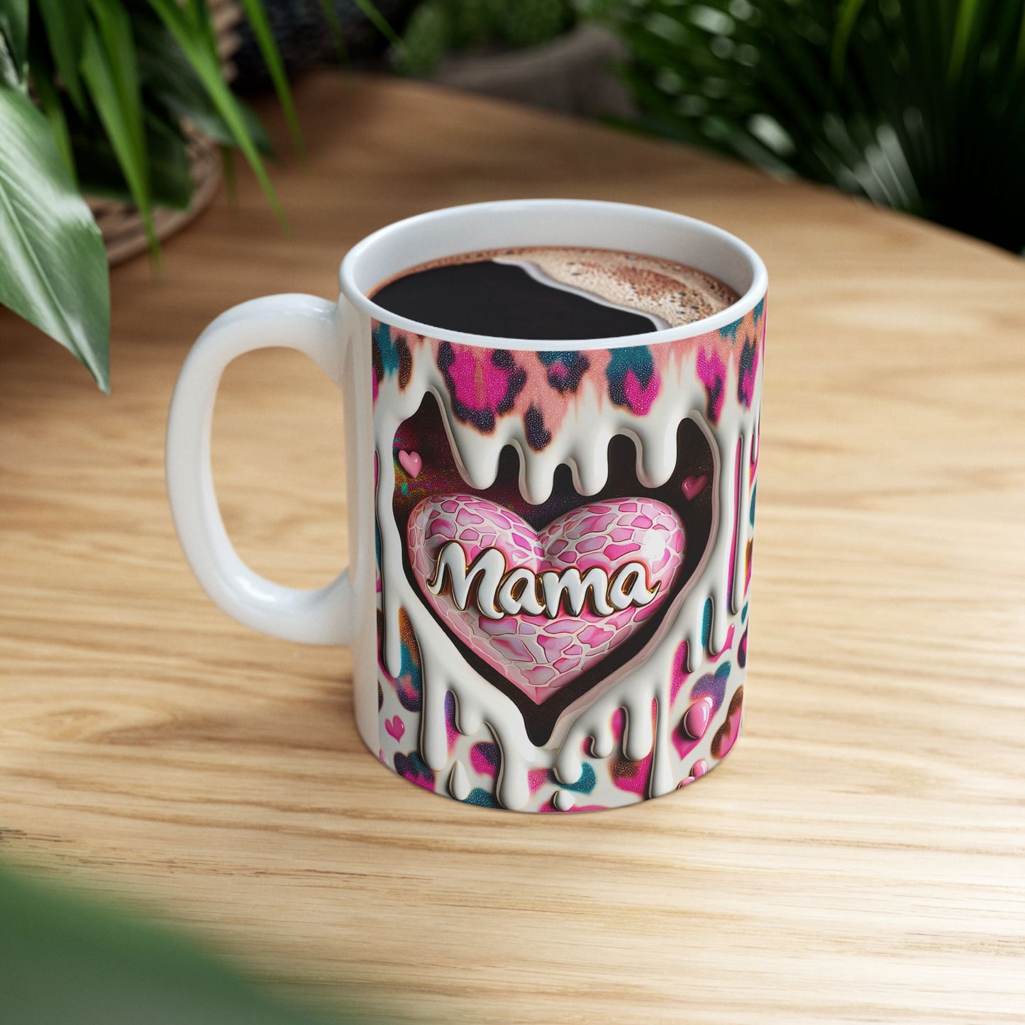 Colorful Heart Drip Ceramic Mug - Perfect Gift for Mother’s Day