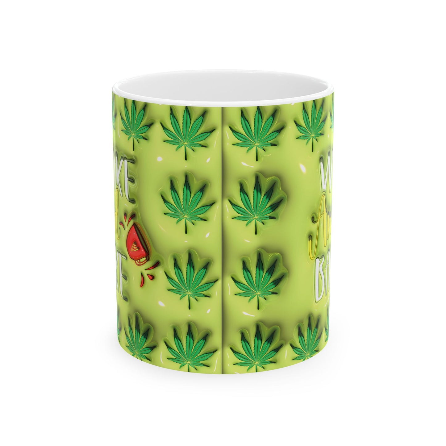 Fun Cannabis-Themed Ceramic Mug - Perfect for Chill Moments