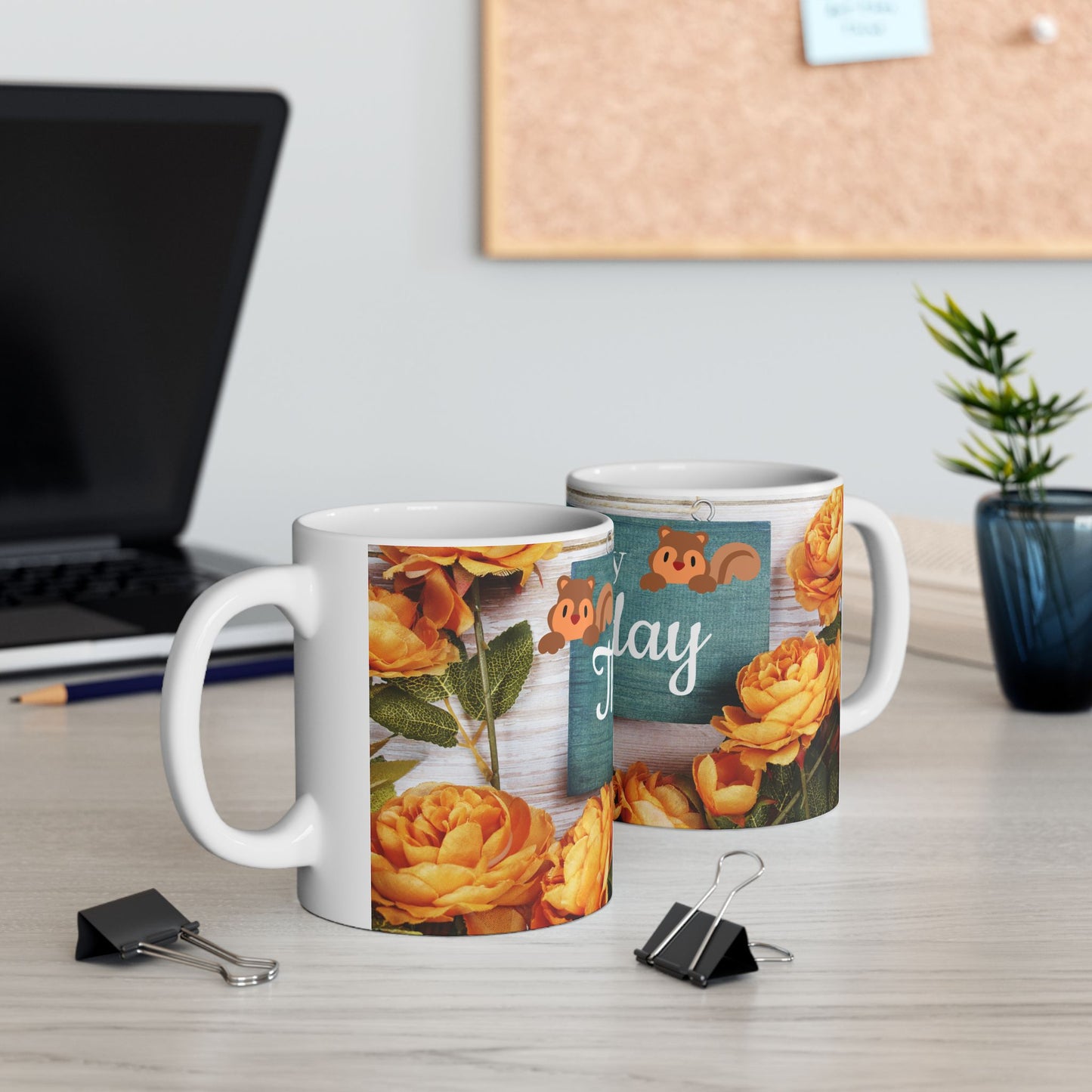 Happy Thursday Floral Ceramic Mug - 11oz