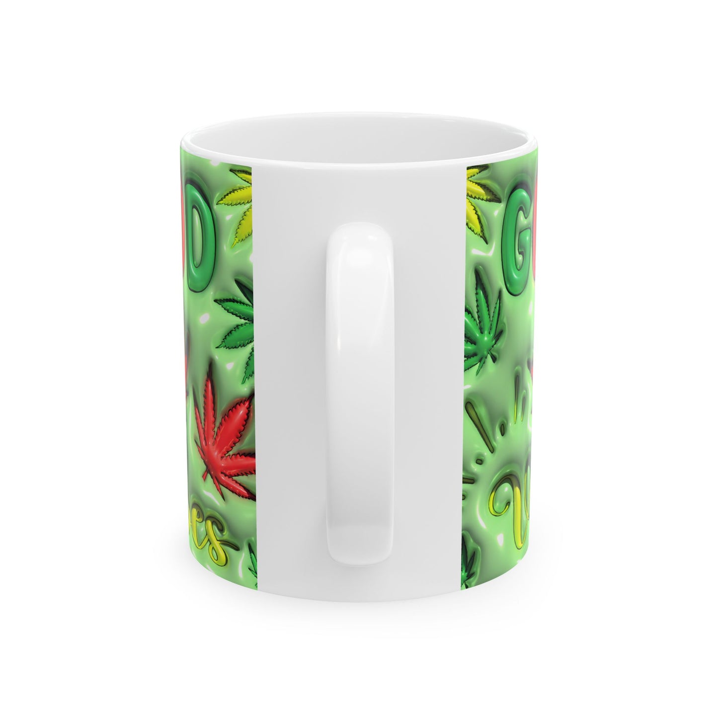 Good Vibes Ceramic Mug - 11oz Perfect for Cannabis Enthusiasts