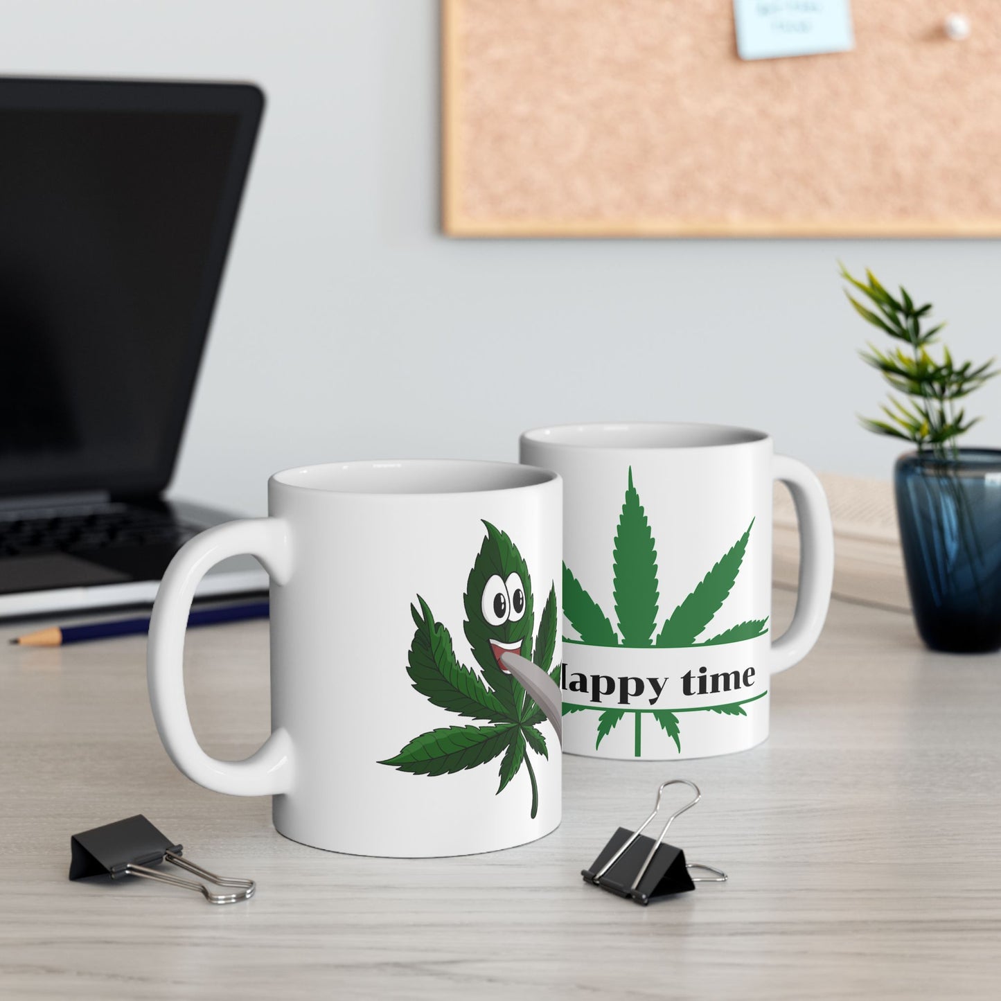 Happy 420 Cannabis Ceramic Mug - 11oz