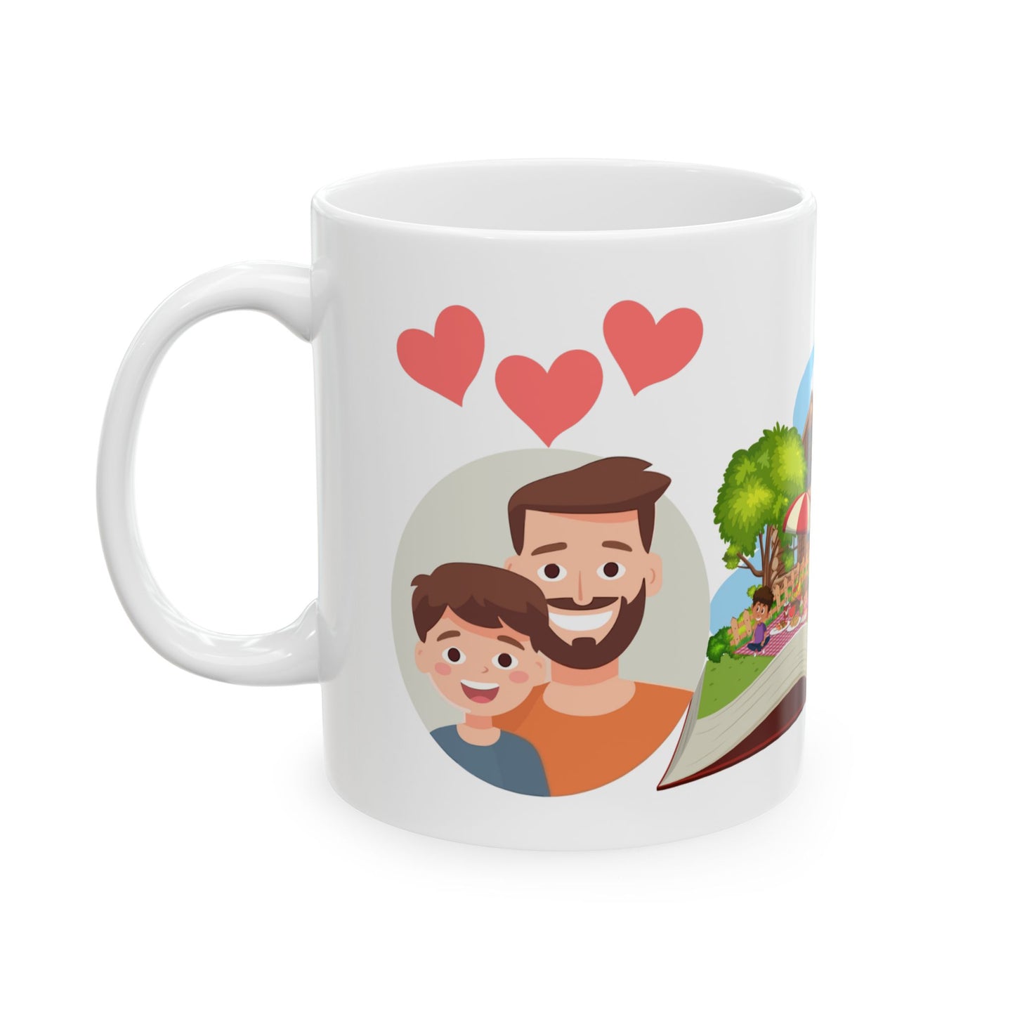 Happy Family Adventure Ceramic Mug - Perfect Gift for Family Gatherings & Celebrations
