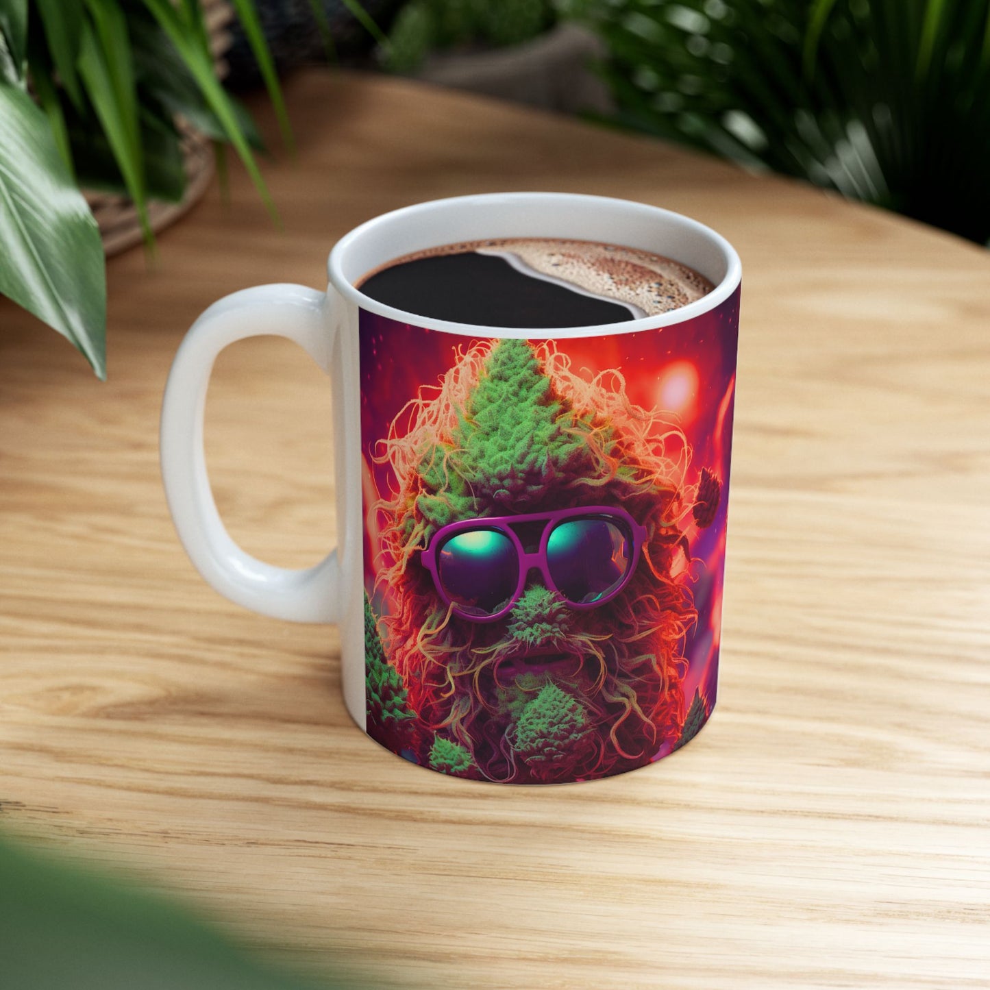 Psychedelic Cat Ceramic Mug - 11oz