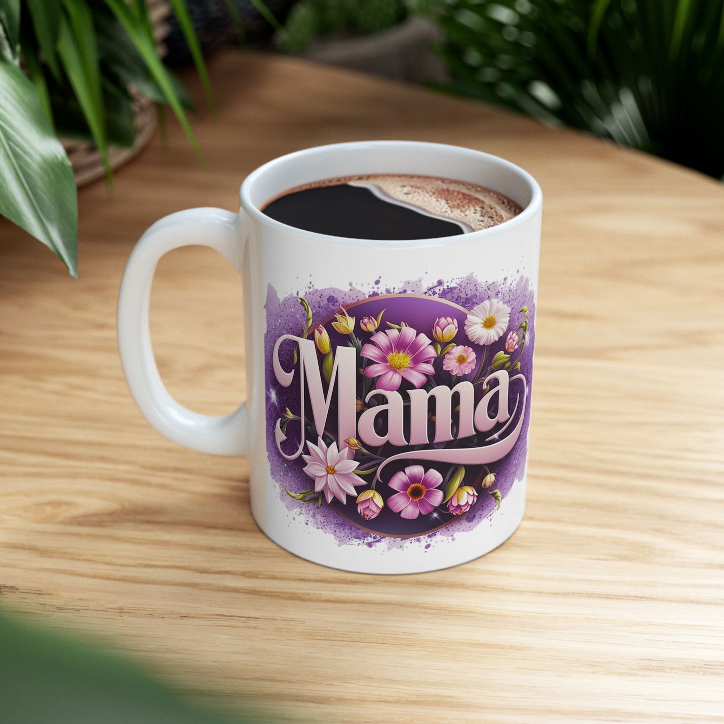 Floral Mama Ceramic Mug - Perfect Gift for Mother's Day & Family Celebrations