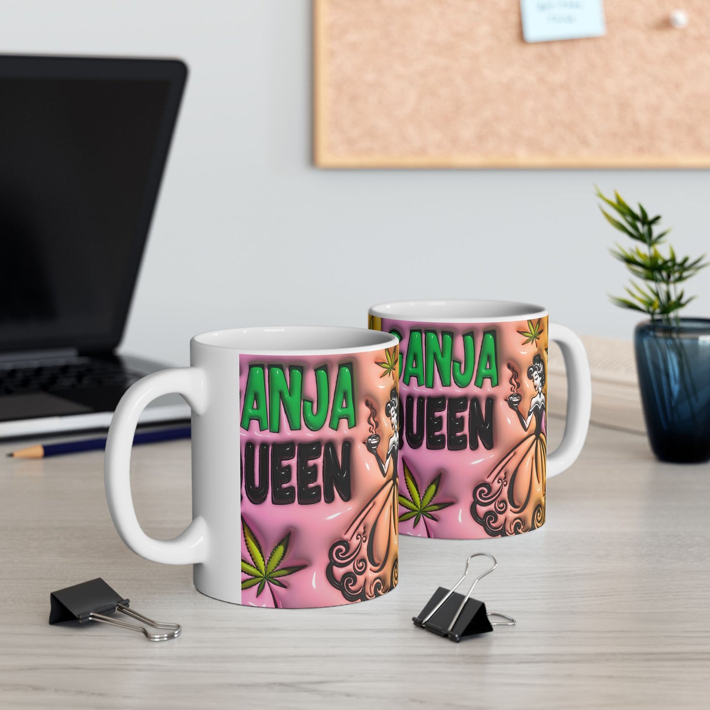 Ganja Queen Ceramic Mug Perfect for female Cannabis Lovers