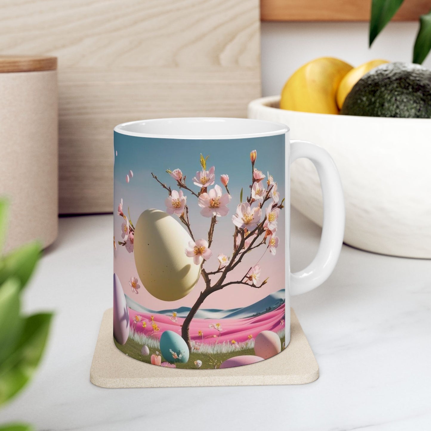 Colorful Easter Egg Spring Blossom Mug