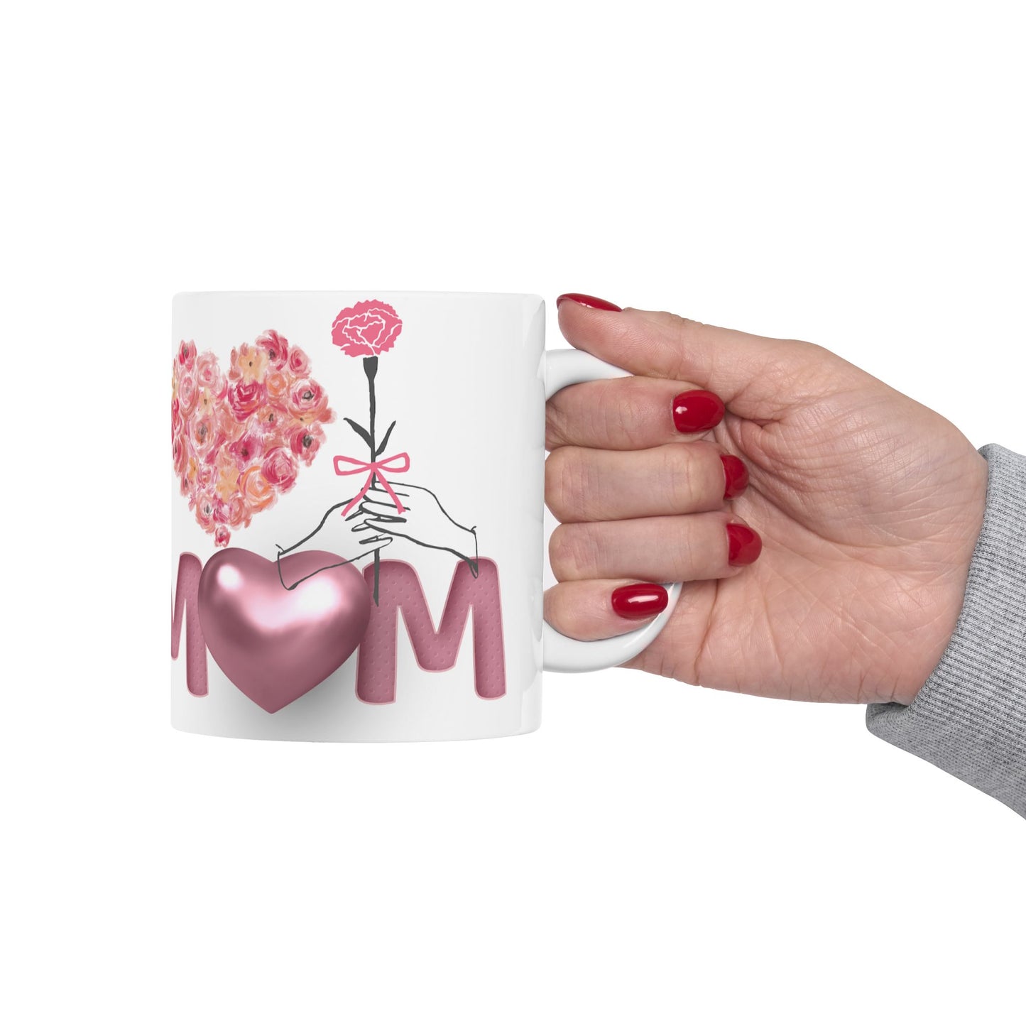 Heartfelt Mom Ceramic Mug - Perfect Gift for Mother's Day