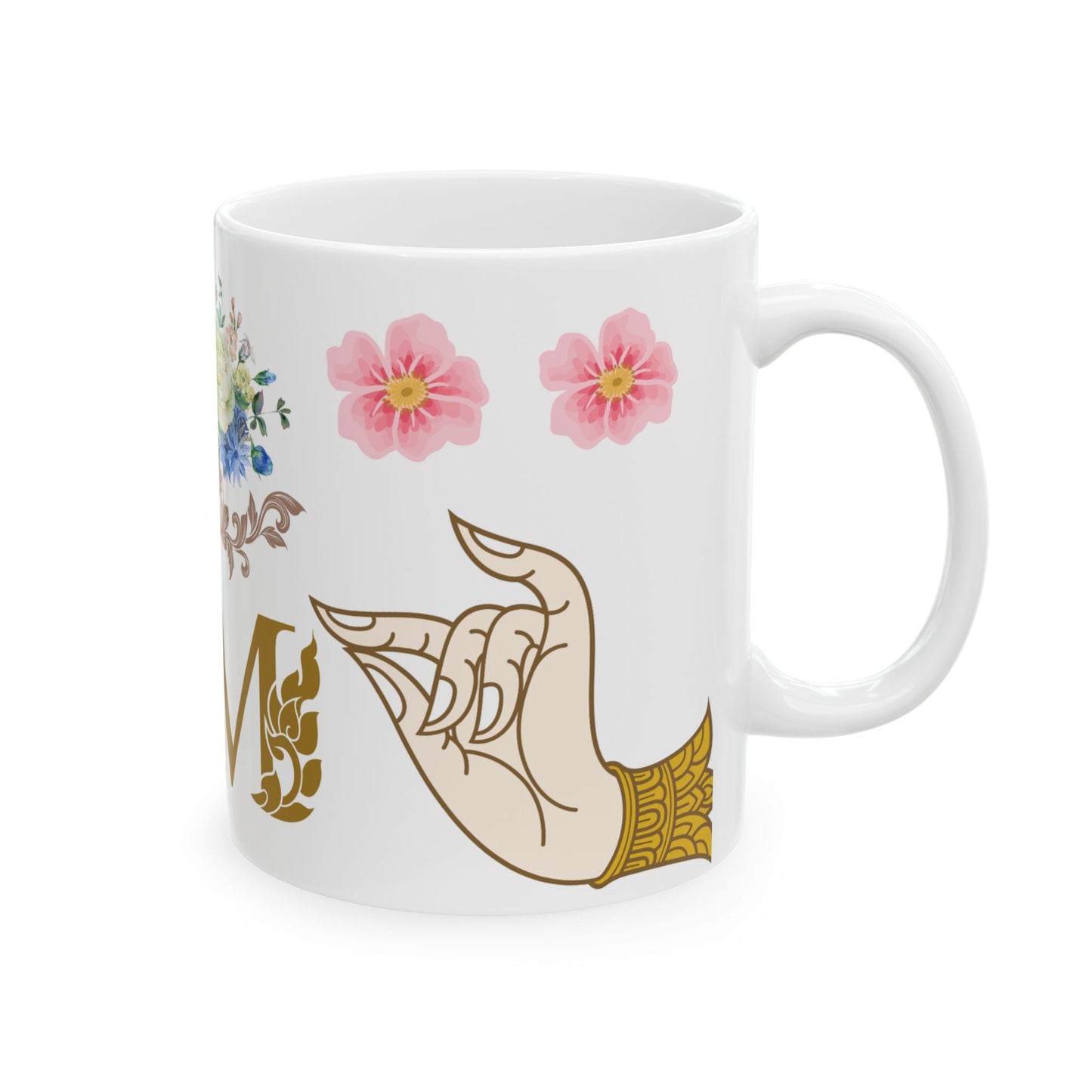 Floral Love for Mom Ceramic Mug - Perfect Gift for Mother's Day