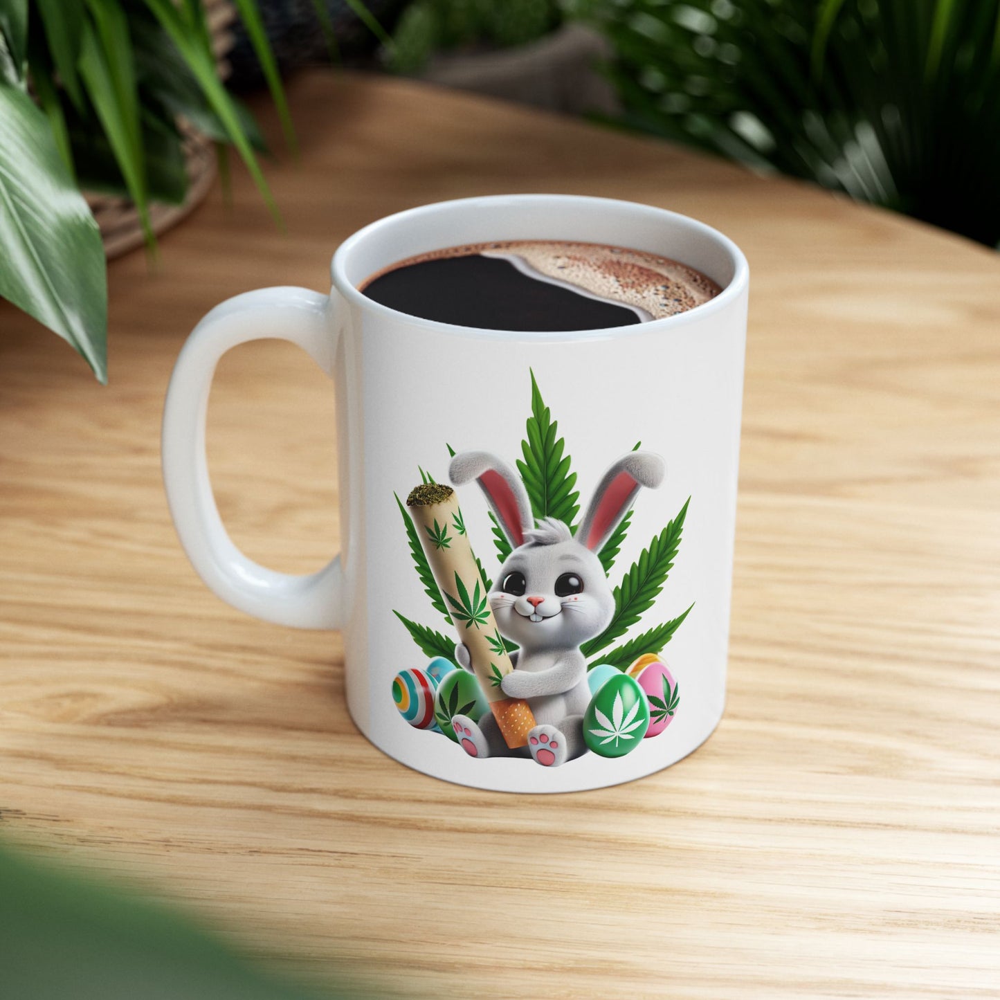 Colorful Cannabis-Themed Ceramic Mug - 11oz