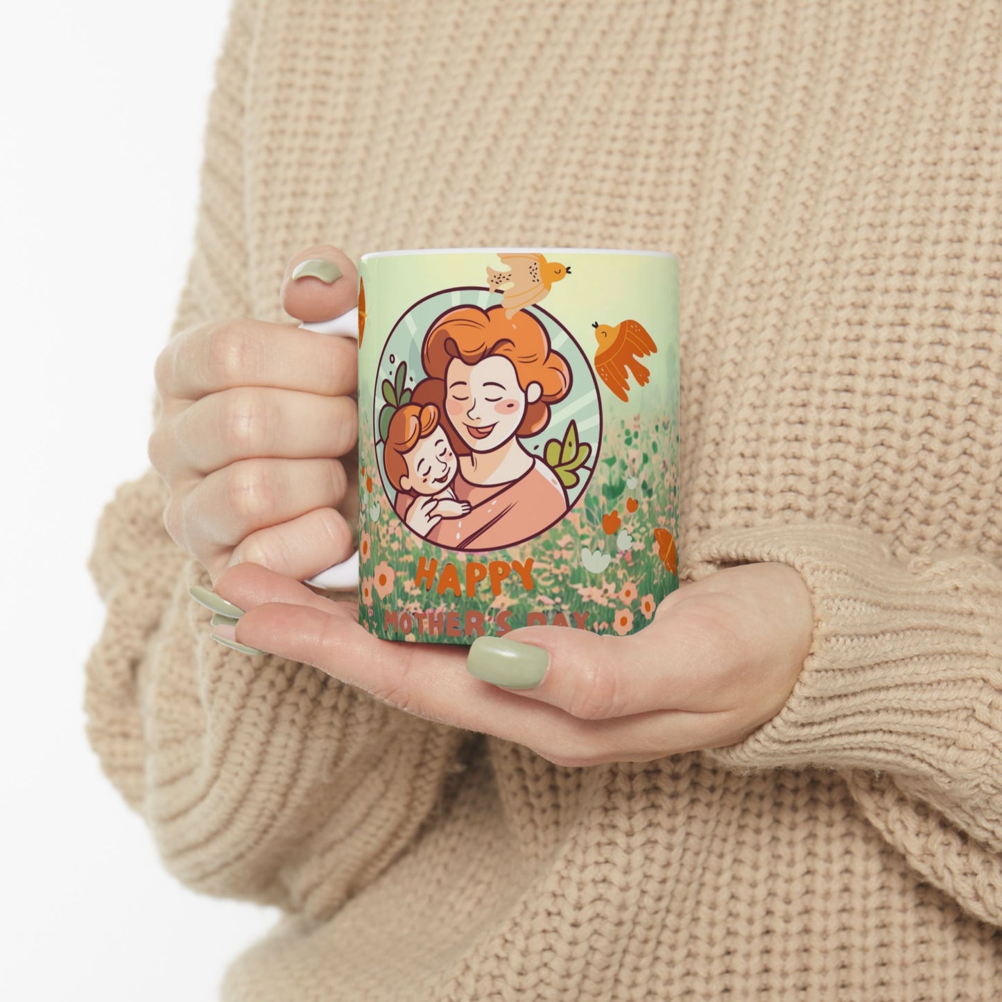 Whimsical Floral Ceramic Mug | Perfect for Spring Celebrations & Cozy Days