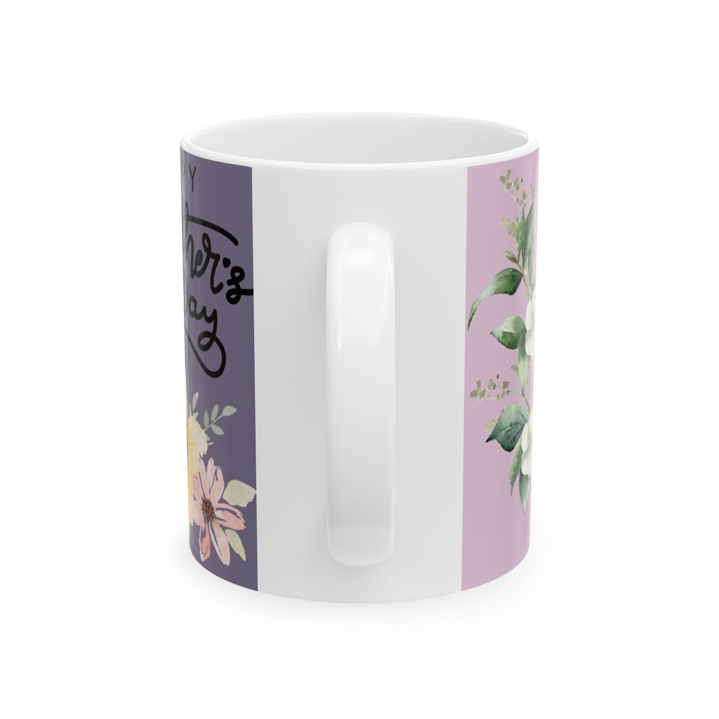 Floral Mother's Day Ceramic Mug - Perfect Gift for Mom, Elegant Tea Cup, Personalized Coffee Mug, Birthday Present, Housewarming Gift
