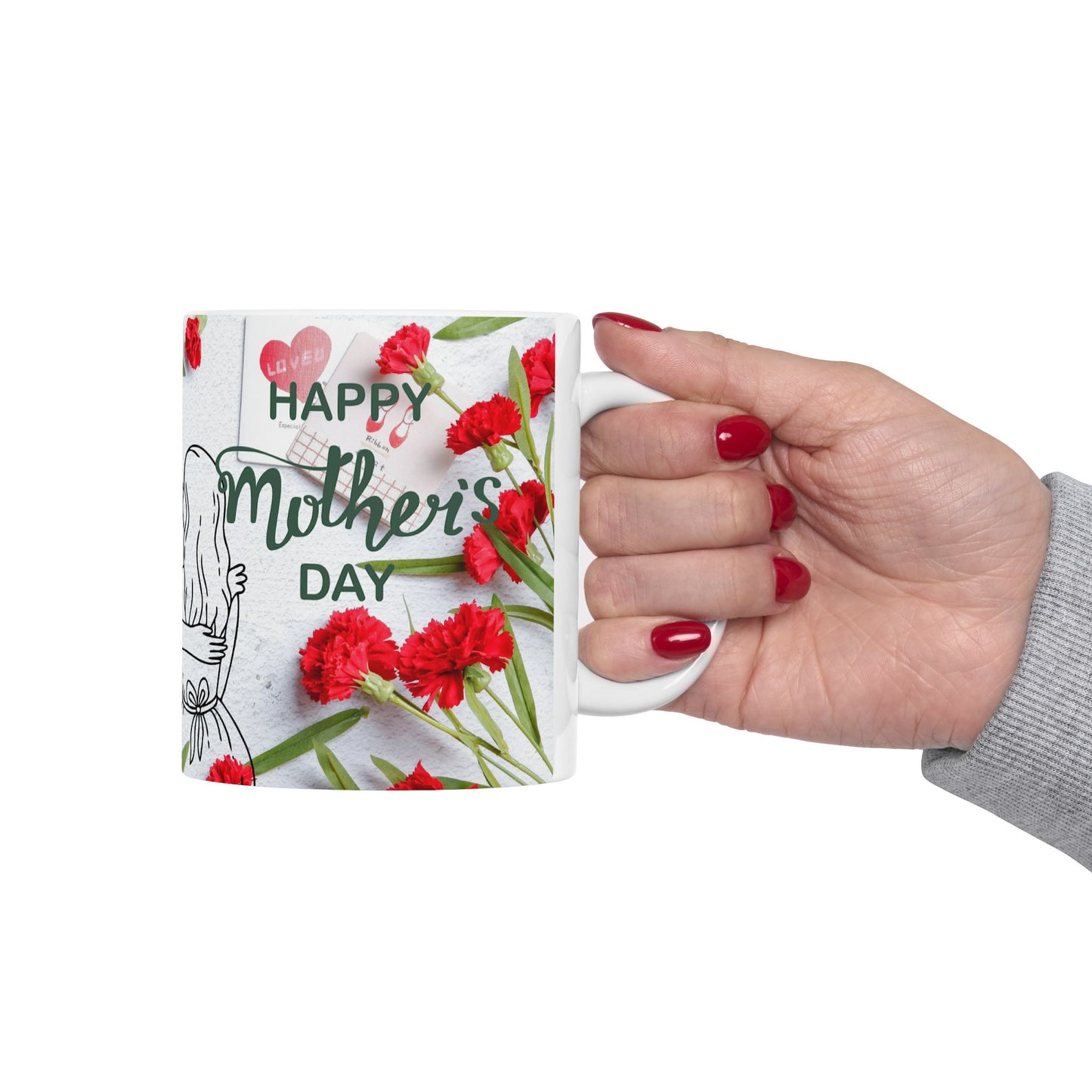 Floral Mother's Day Ceramic Mug - Perfect Gift for Moms