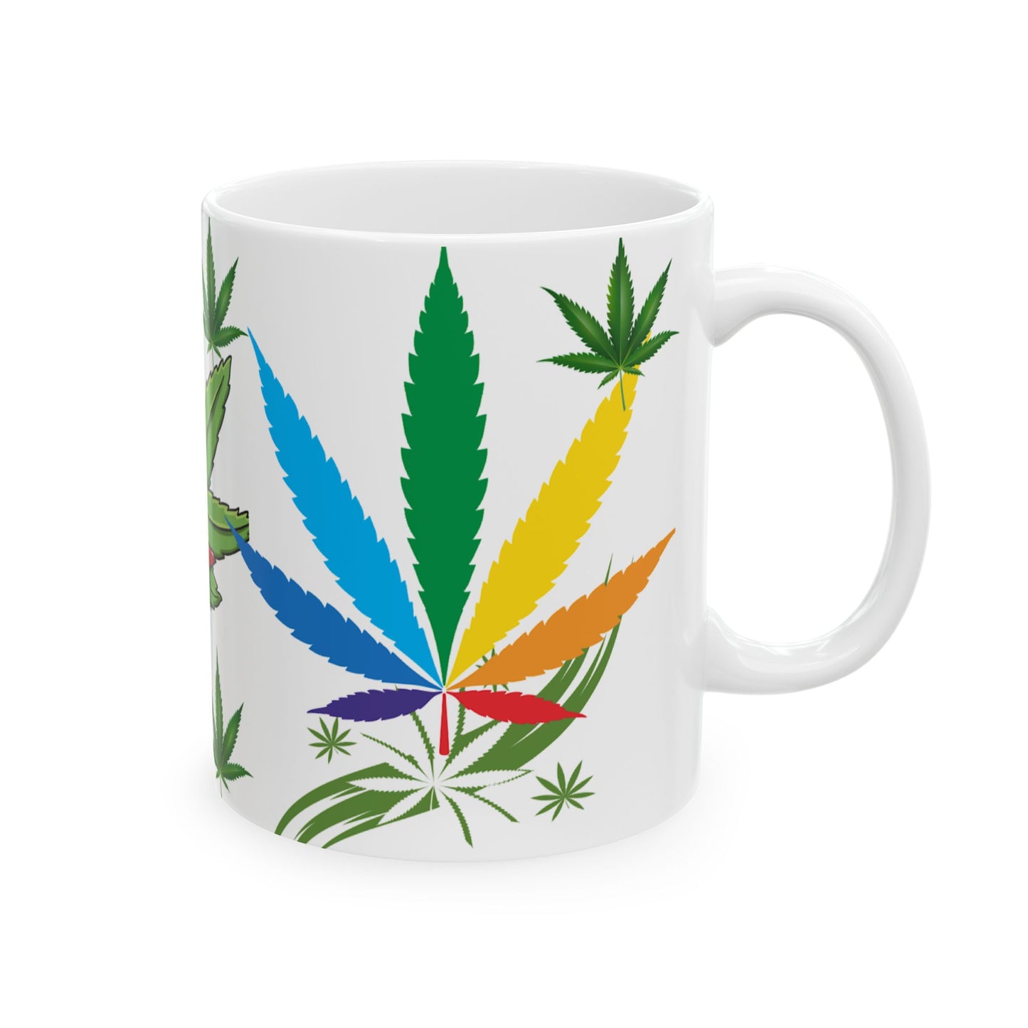 Funny Cannabis Leaf Mug - Music & Chill Vibes - 11oz