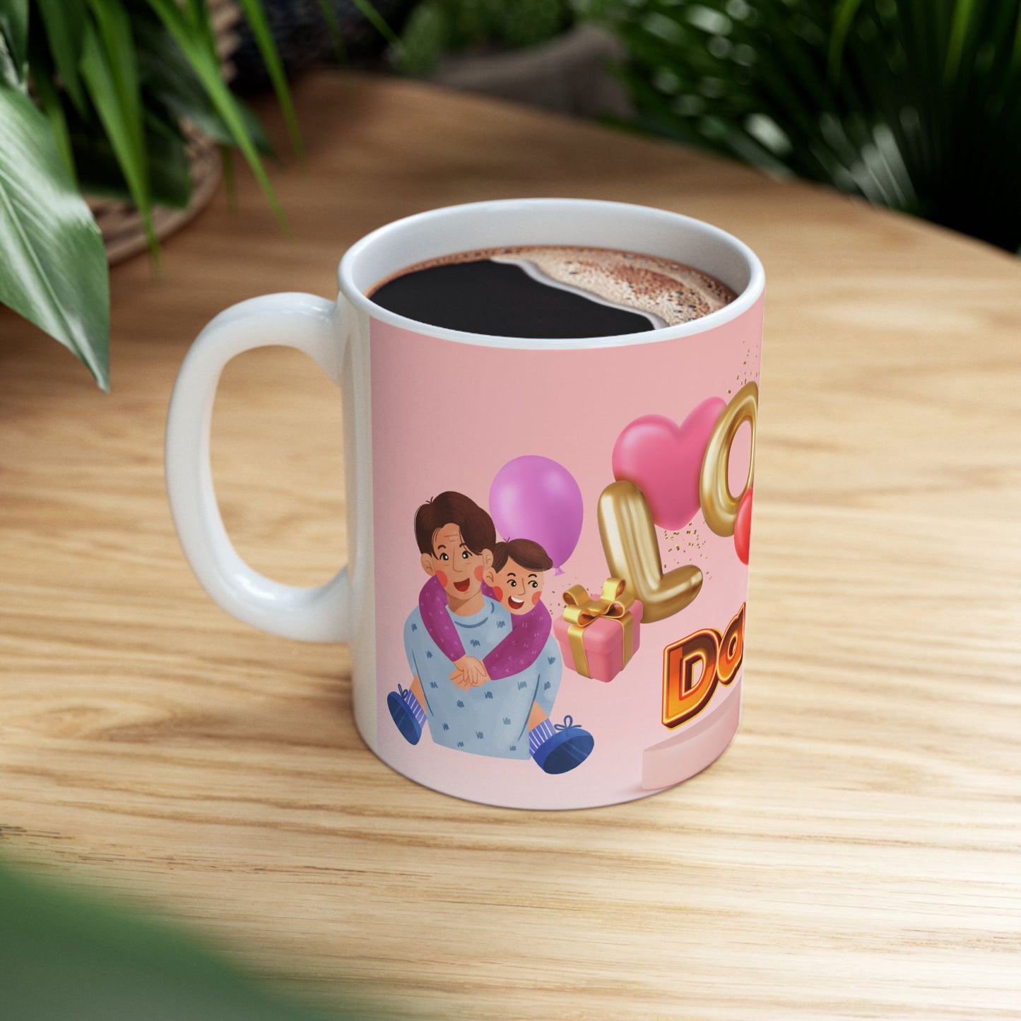 Love for Daddy Ceramic Mug - Cute Gift for Father's Day & Celebrations