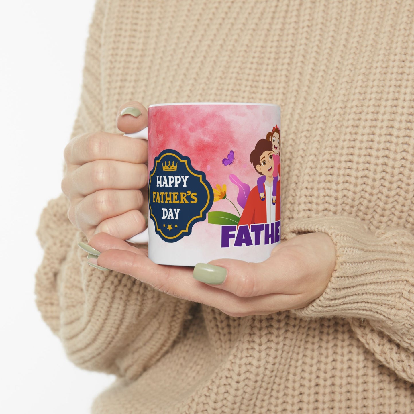 Personalized Father's Day Ceramic Mug Family Love Gift