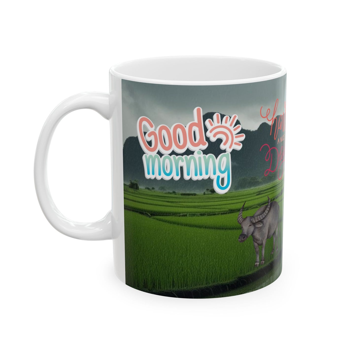 Have a Nice Day Ceramic Mug – 11oz Coffee Cup for Nature Lovers