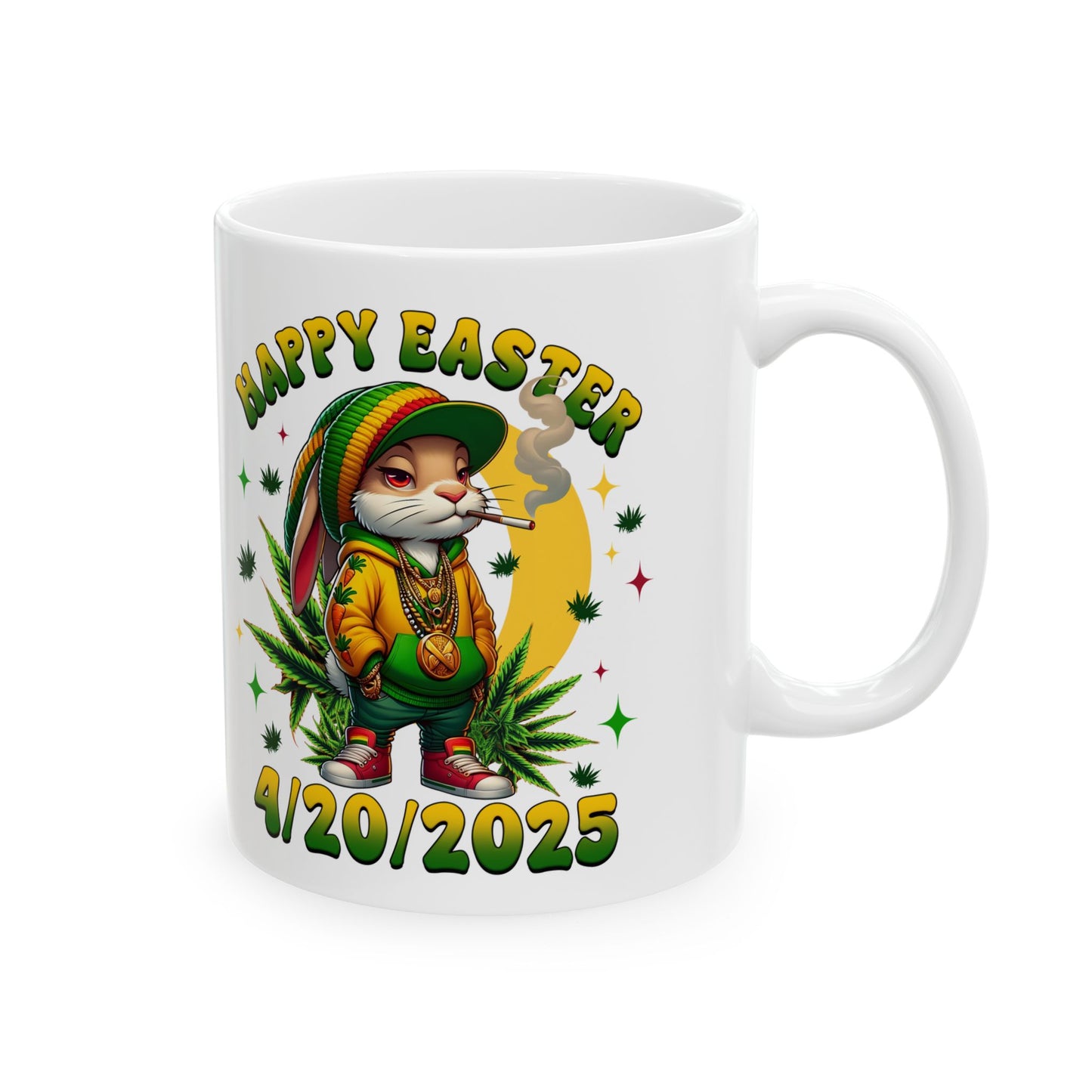 Happy 4/20 Ceramic Mug - Unique Stoner Coffee Cup for Cannabis Lovers