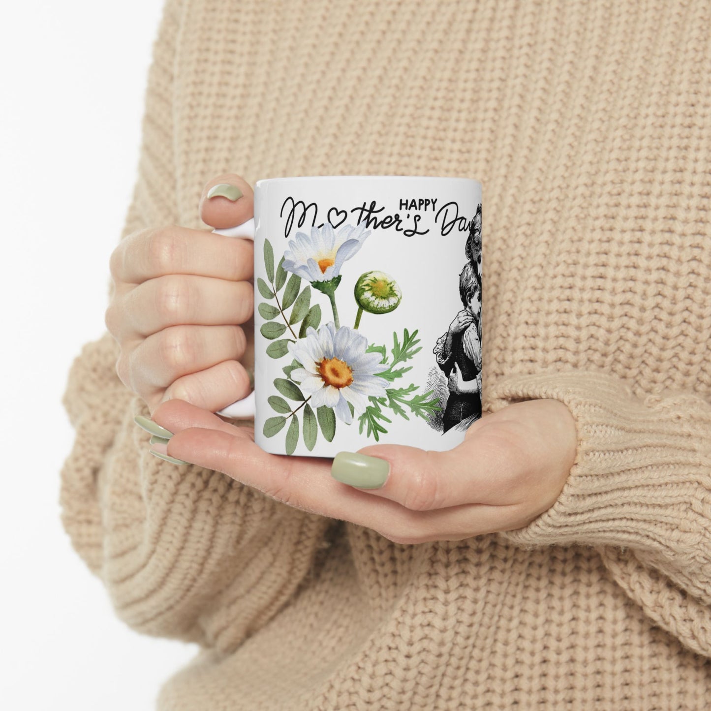 Vintage Floral Mother's Day Ceramic Mug - 11oz
