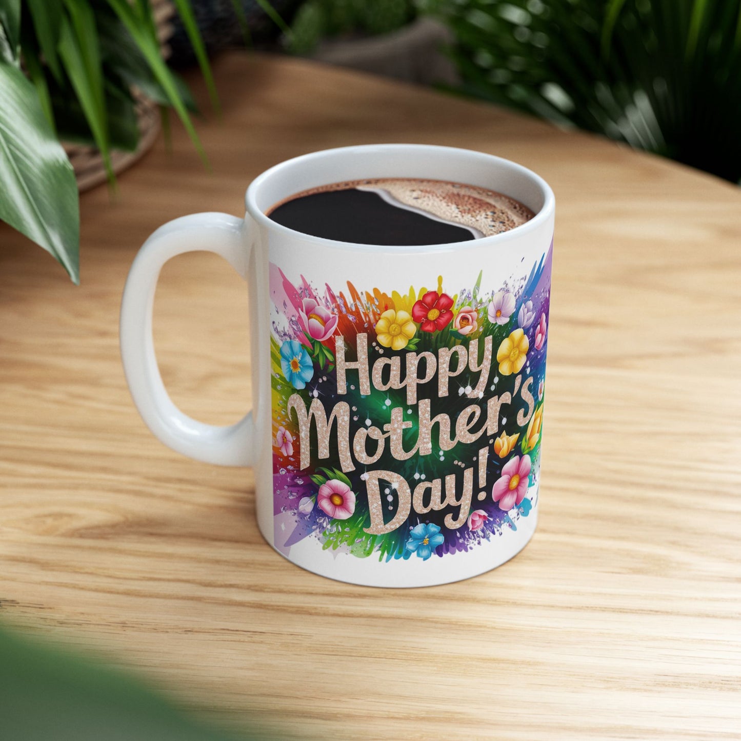 Happy Mother's Day Floral Ceramic Mug - 11oz