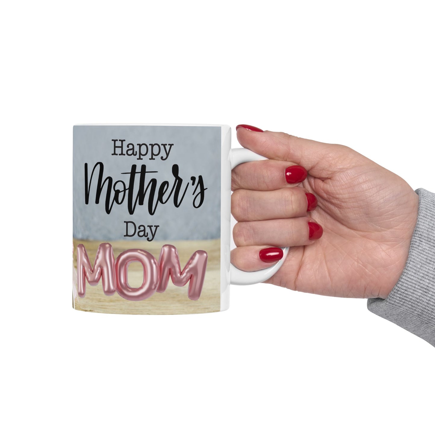 Happy Mother's Day Floral Ceramic Mug - Perfect Gift for Mom
