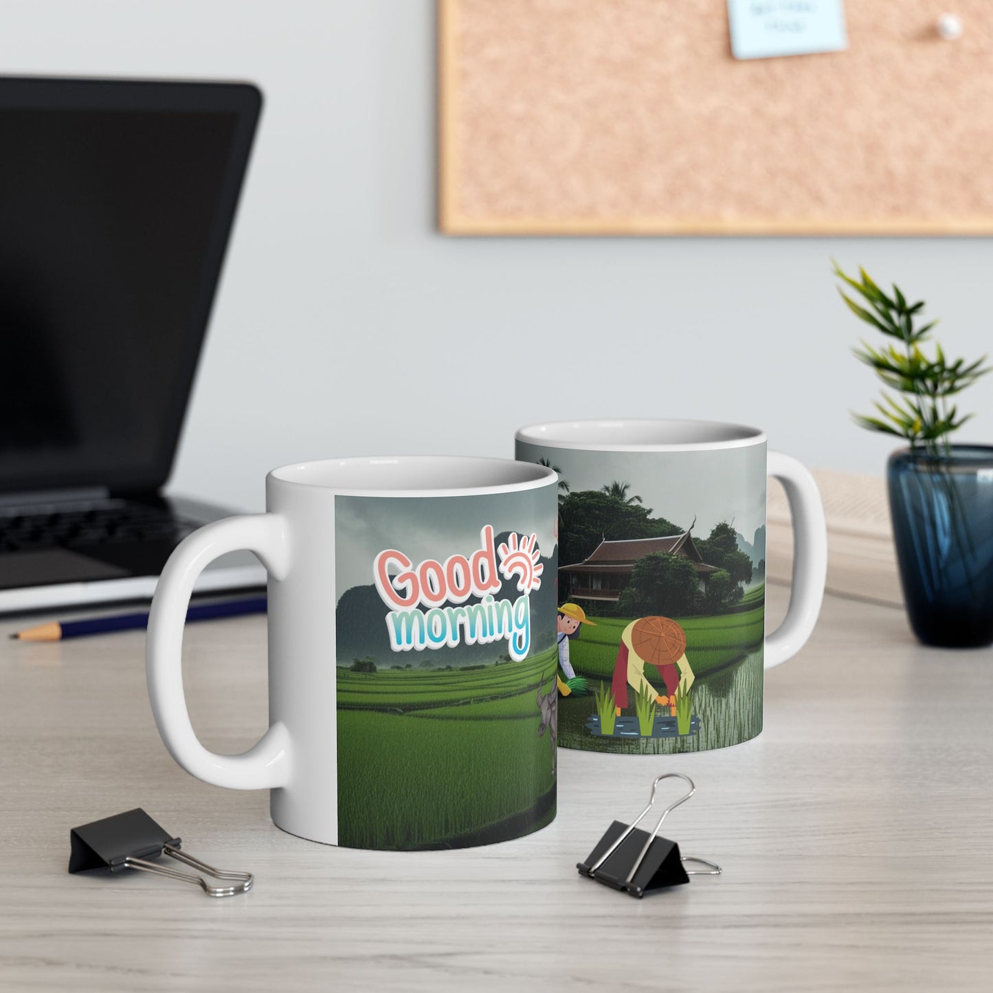 Have a Nice Day Ceramic Mug – 11oz Coffee Cup for Nature Lovers