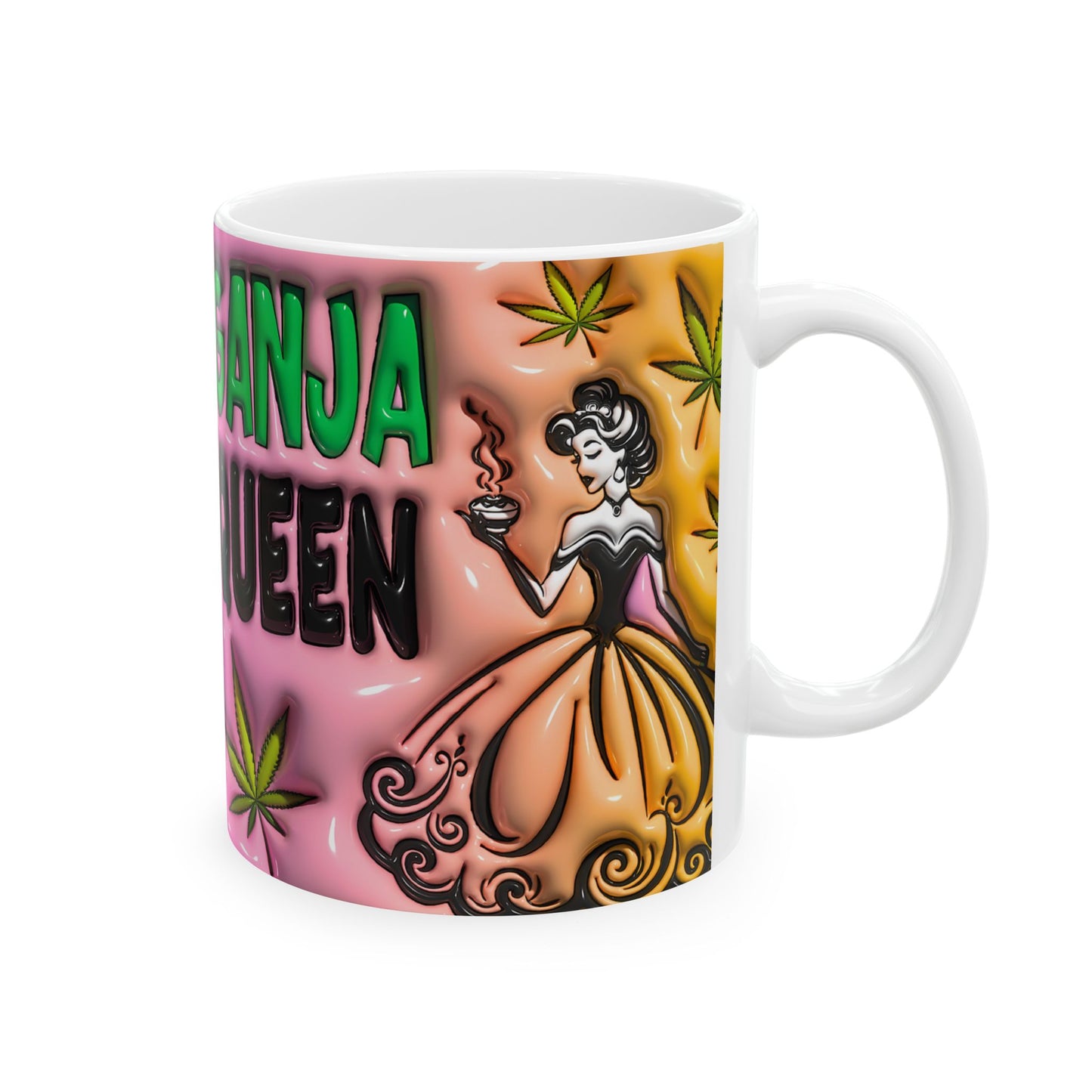 Ganja Queen Ceramic Mug Perfect for female Cannabis Lovers