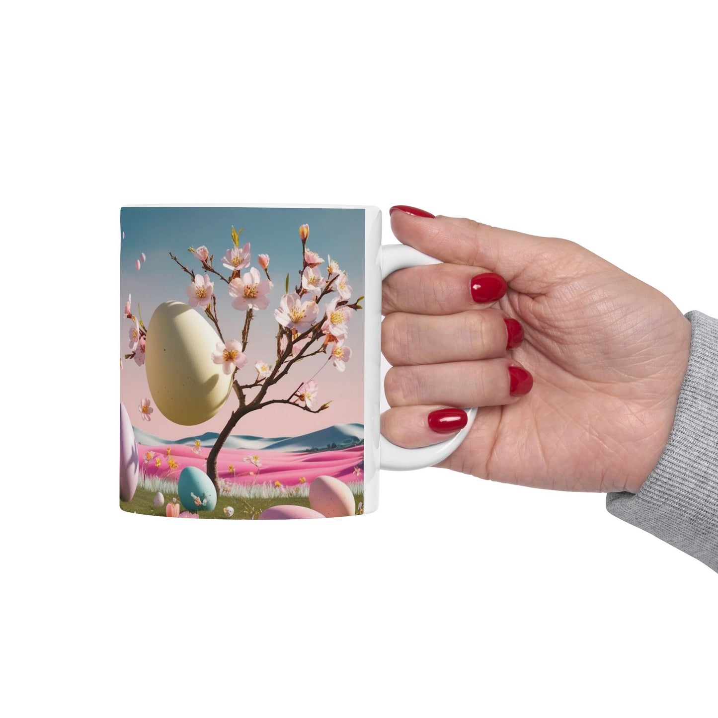 Colorful Easter Egg Spring Blossom Mug