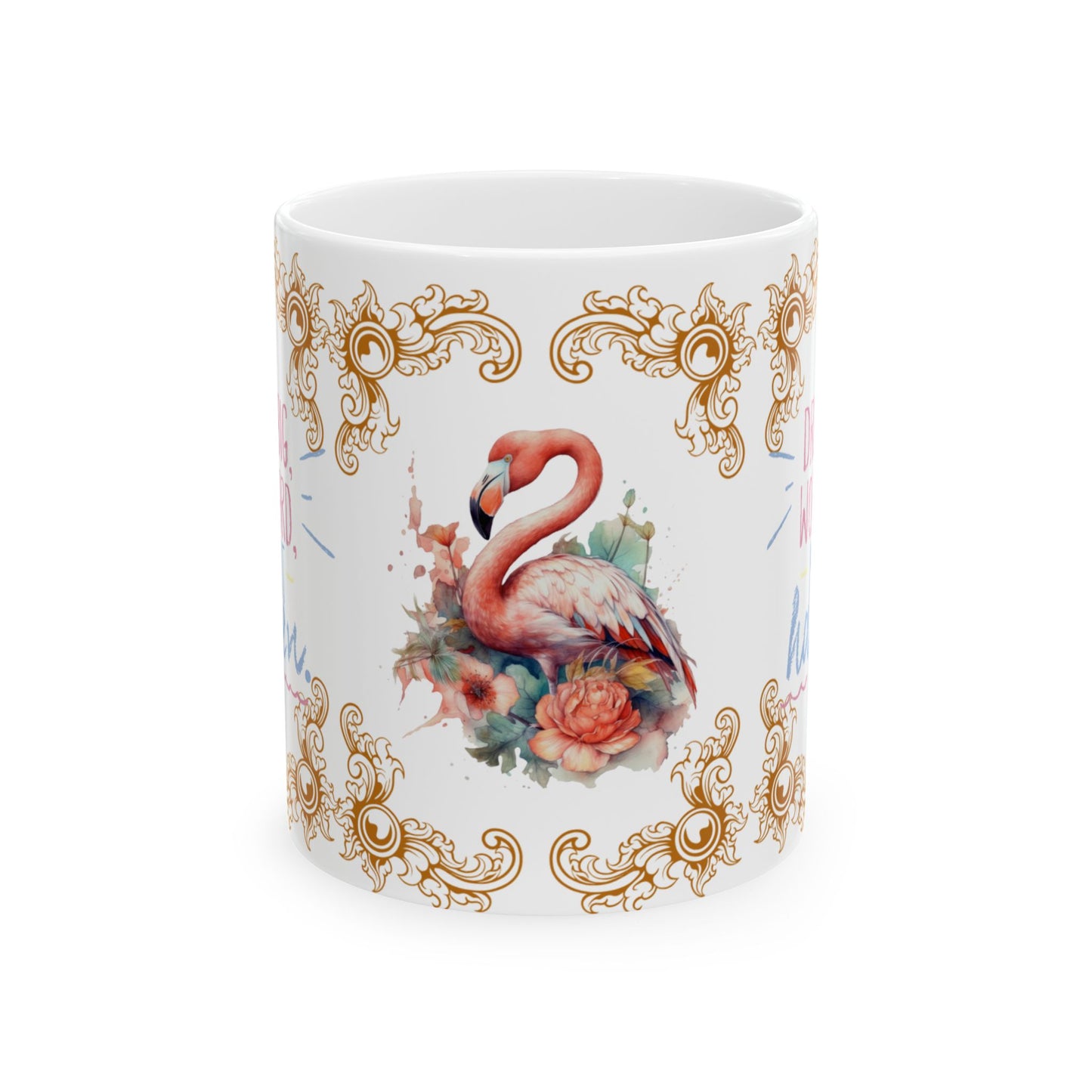 Whimsical Flamingo Ceramic Mug - 11oz Perfect Gift for Coffee Lovers