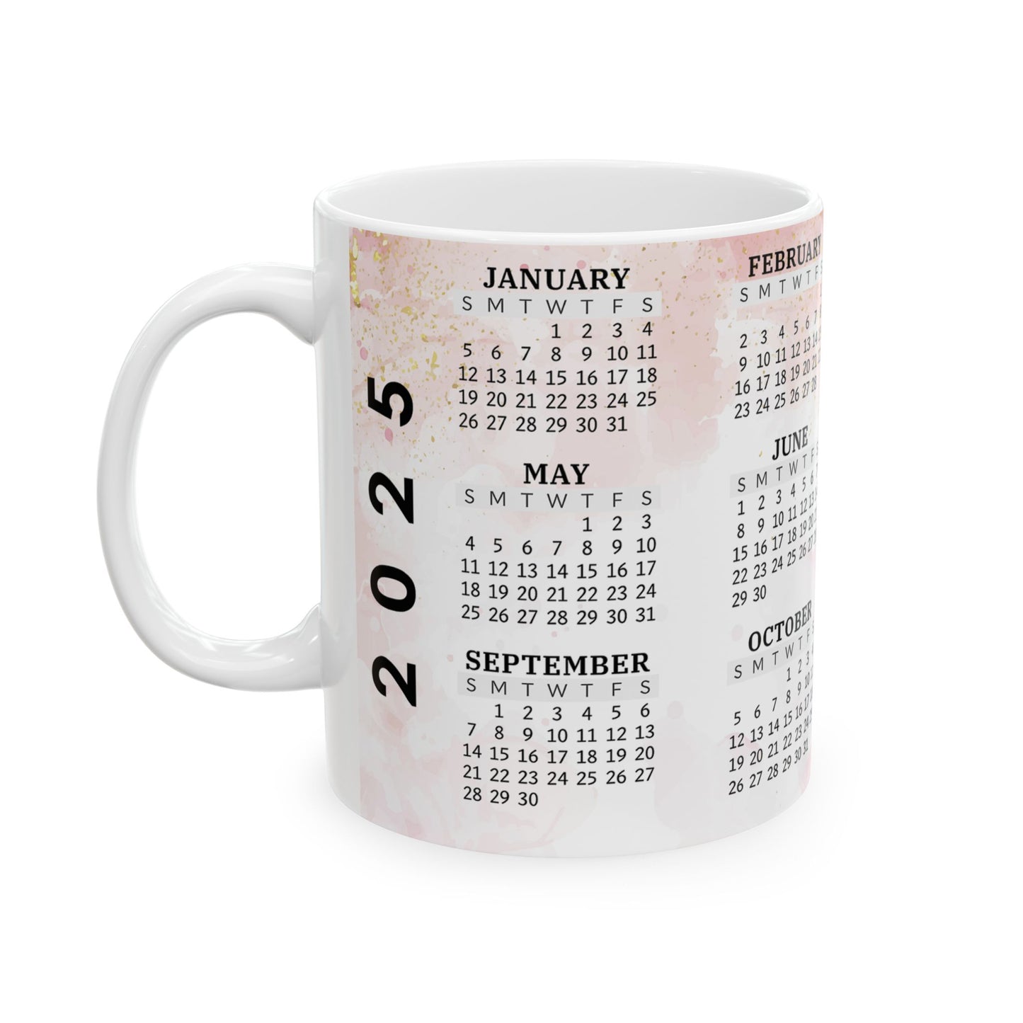 2025 Calendars Ceramic Mug - 11oz Perfect Gift for Planners & Organizers