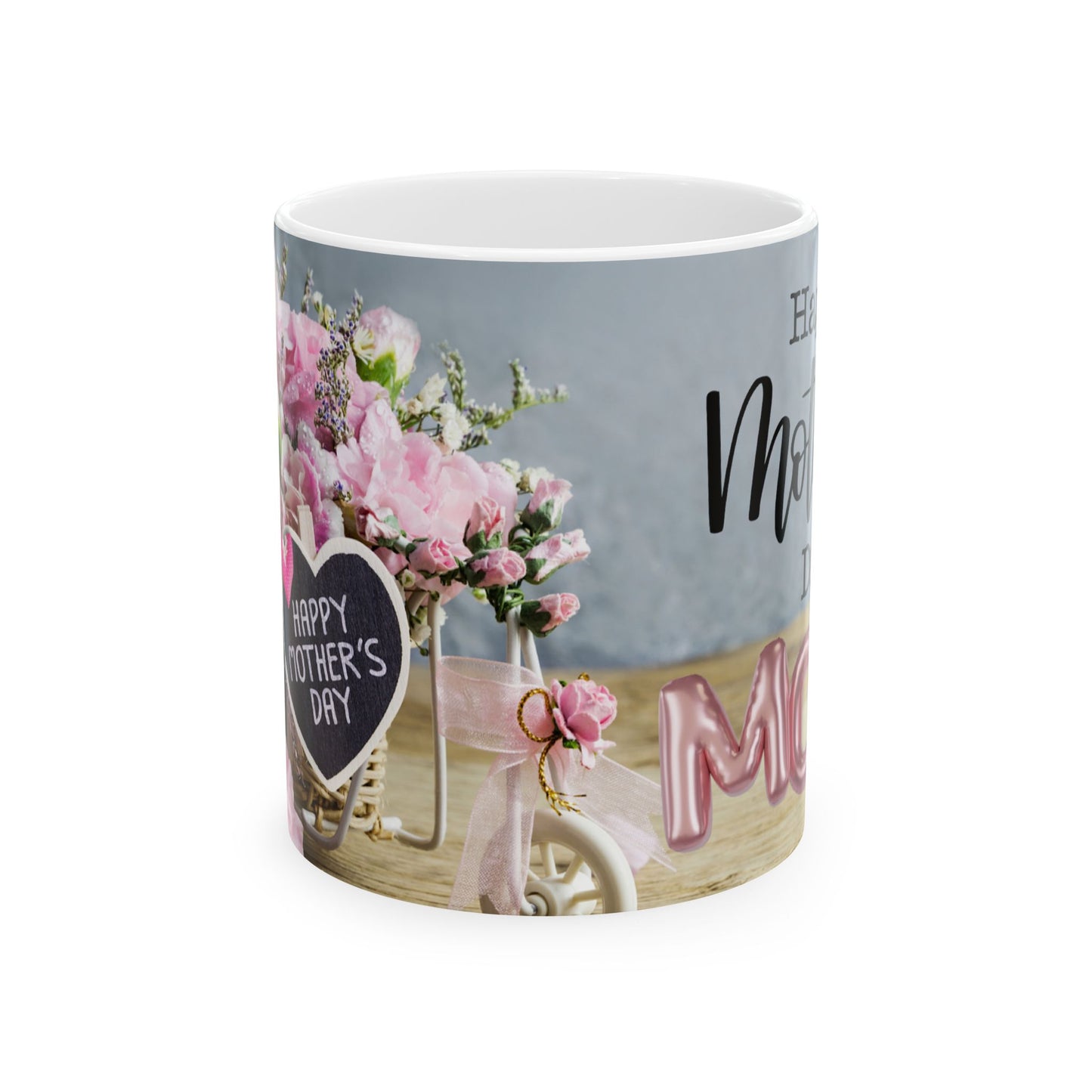 Happy Mother's Day Floral Ceramic Mug - Perfect Gift for Mom