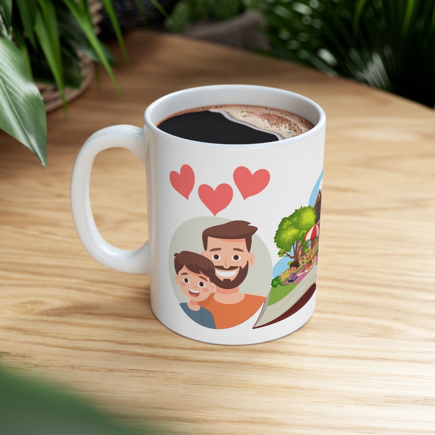 Happy Family Adventure Ceramic Mug - Perfect Gift for Family Gatherings & Celebrations