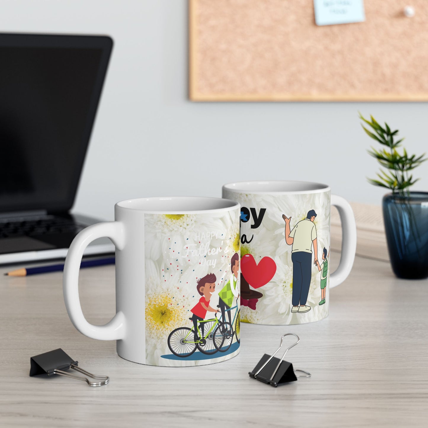 Happy Papa Father's Day Ceramic Mug - Perfect Gift for Dad