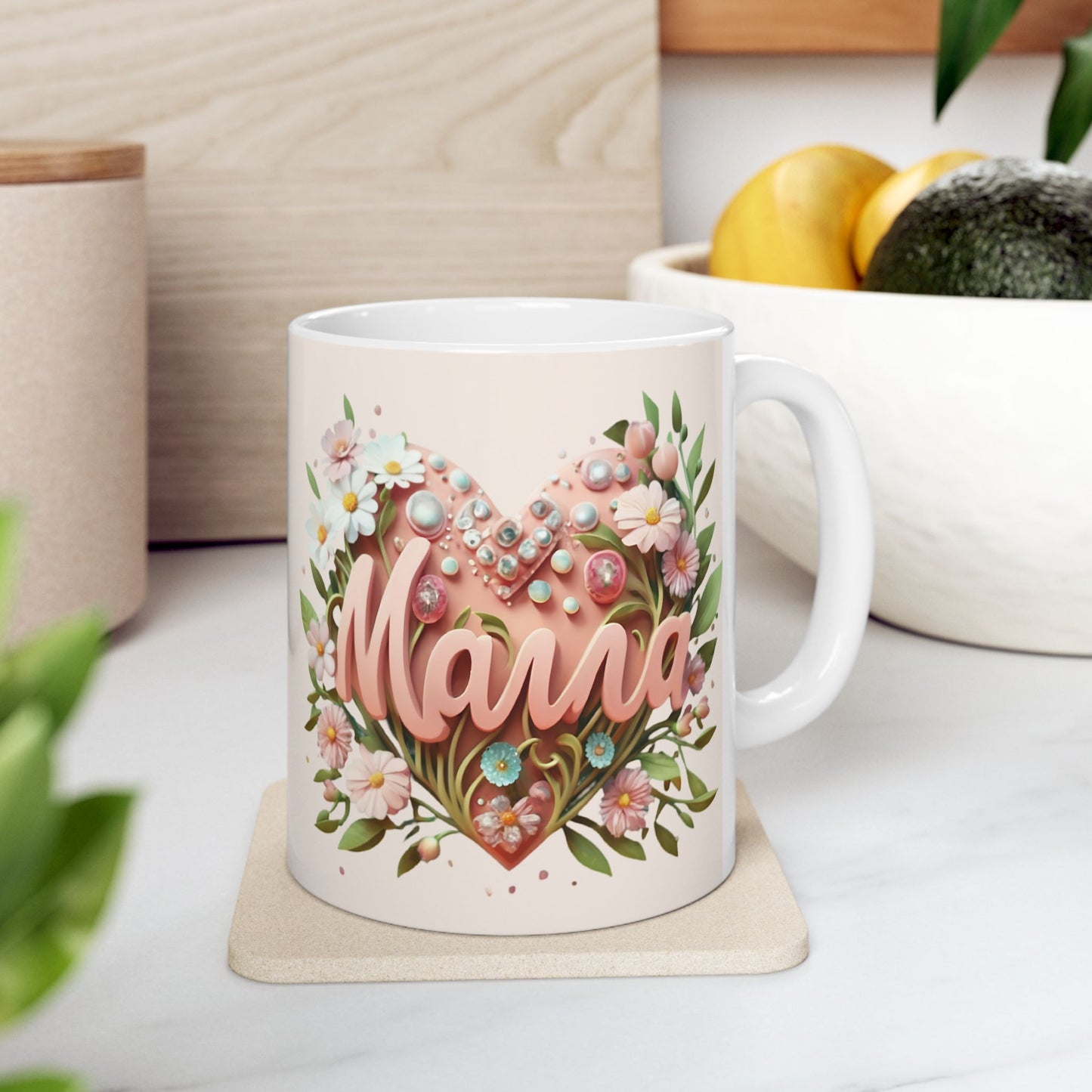 Floral "Mama" Ceramic Mug - Perfect Gift for Mother's Day & Special Occasions