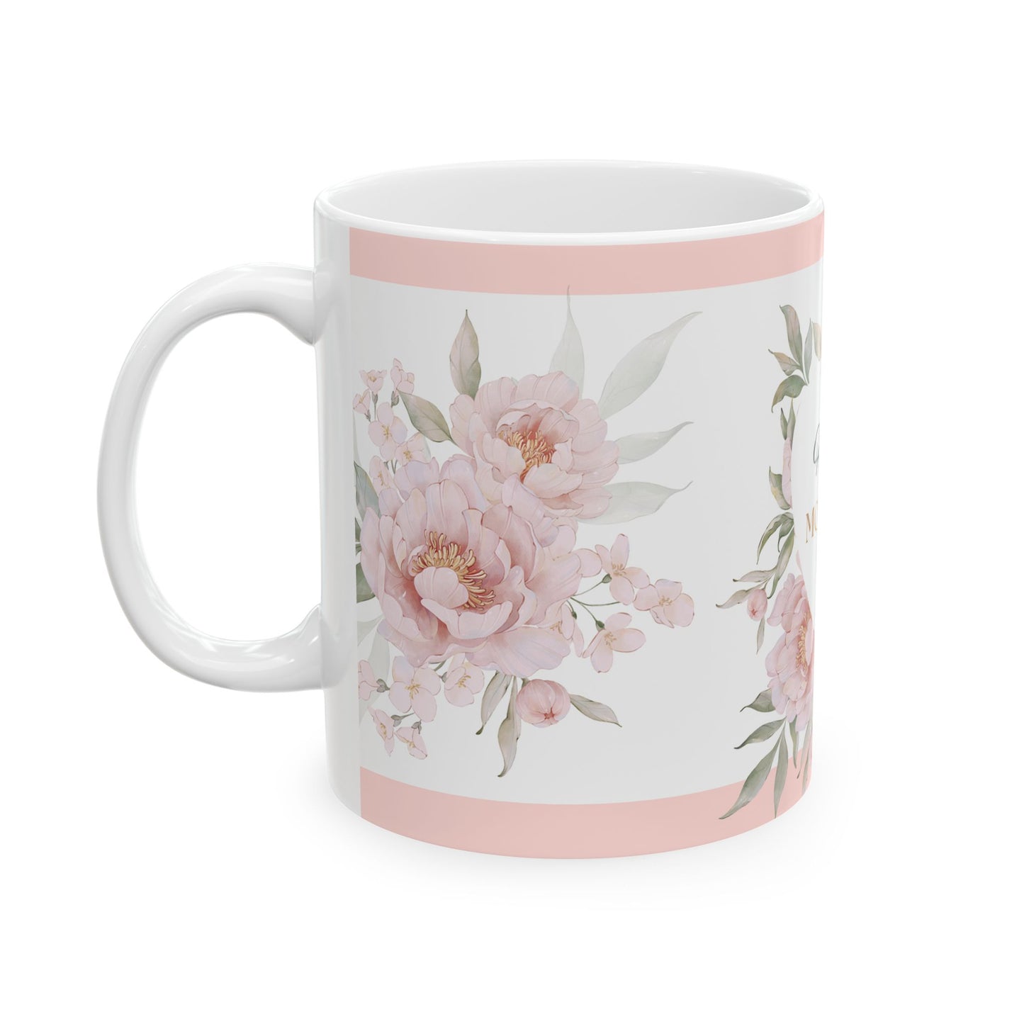 Floral Happy Mother's Day Mug - Elegant Ceramic Coffee Cup