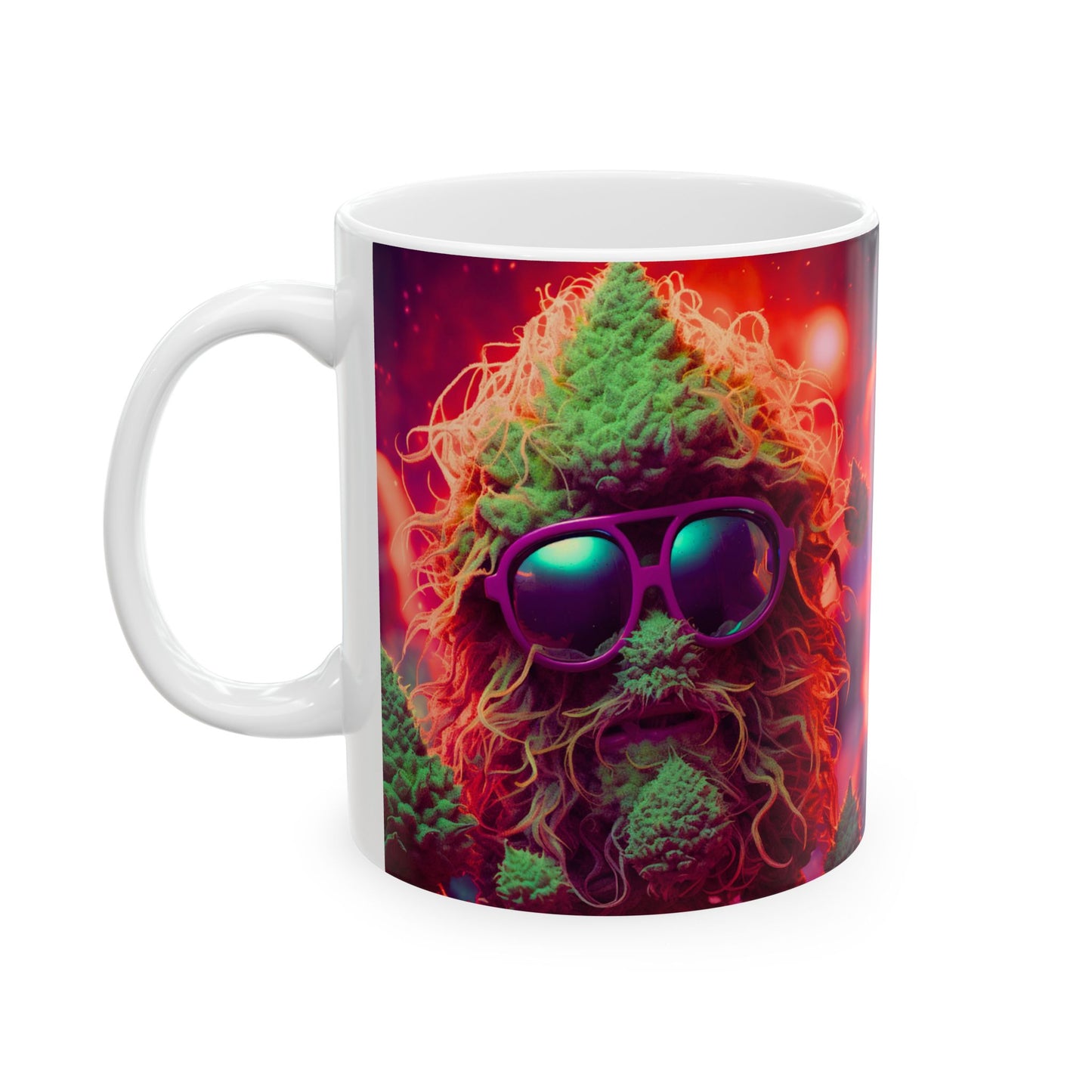 Psychedelic Cat Ceramic Mug - 11oz