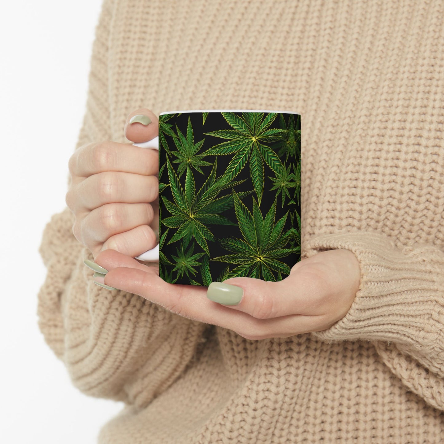 Tropical Leaf Ceramic Mug | 11oz Perfect for Home & Gifting