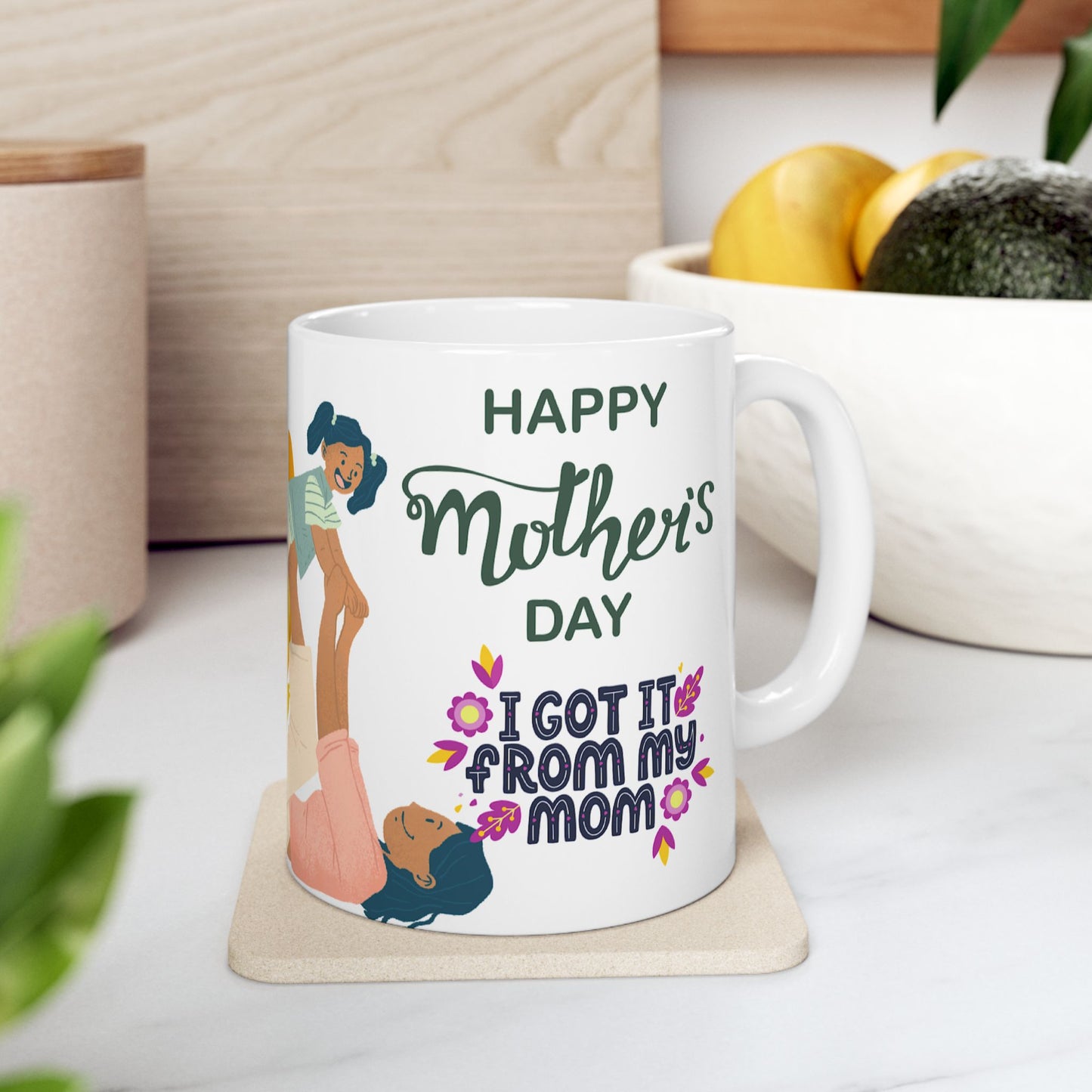 Happy Mother’s Day Ceramic Mug - Floral Design for Moms