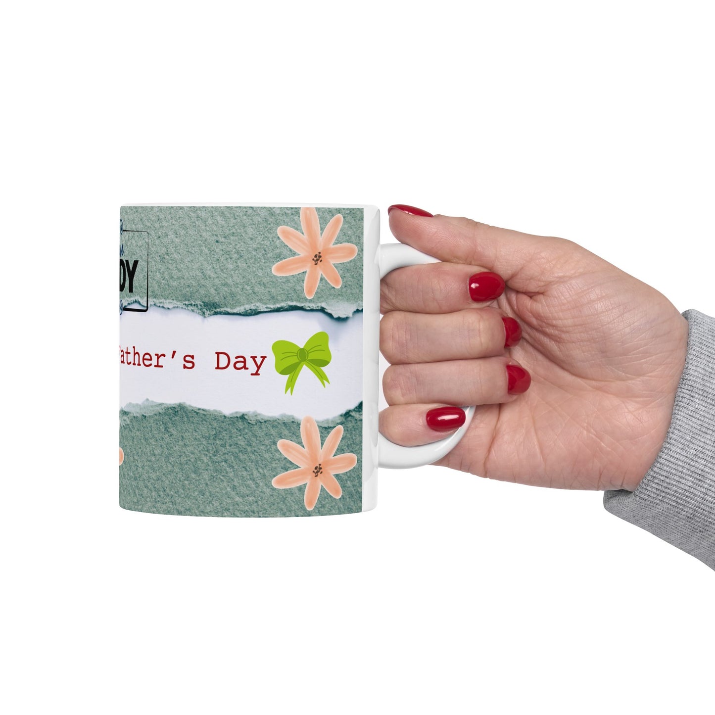 Personalized Father's Day Ceramic Mug - 'Love You Daddy' Design
