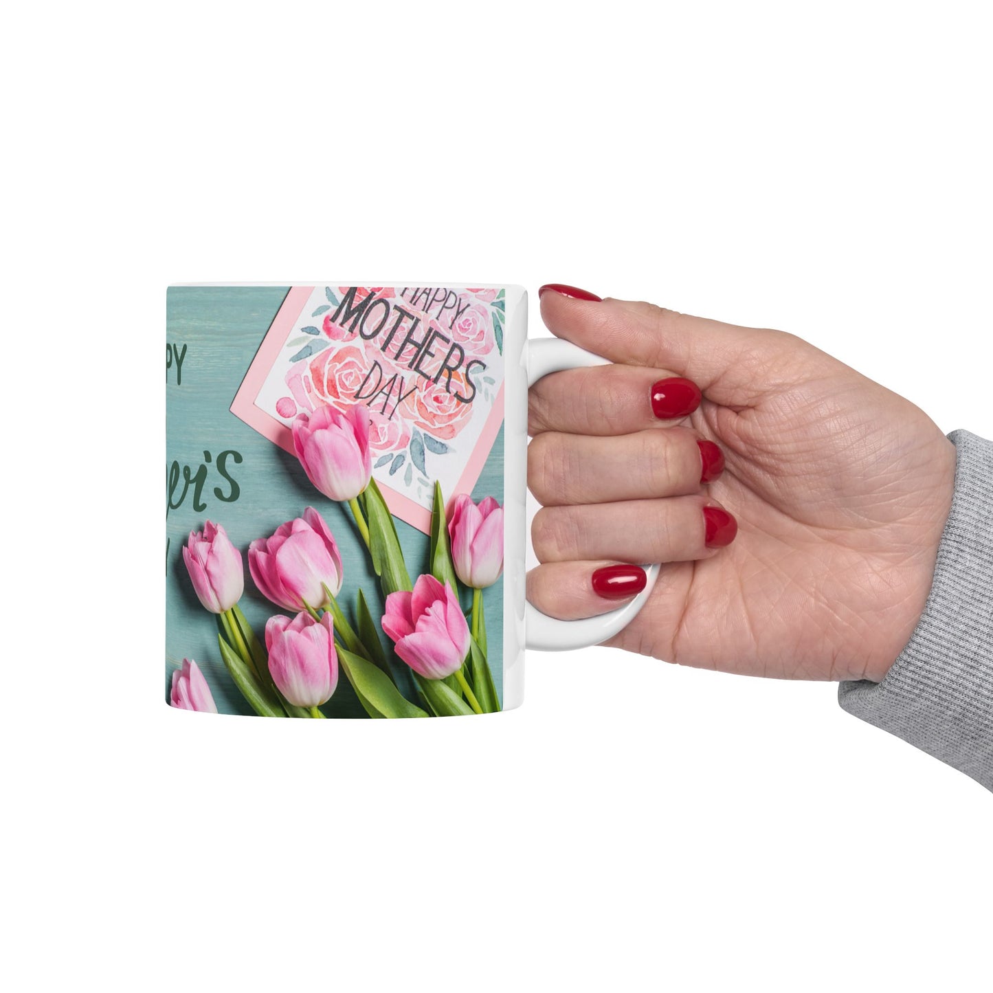 Happy Mother's Day Floral Ceramic Mug | Perfect Gift for Moms | 11oz